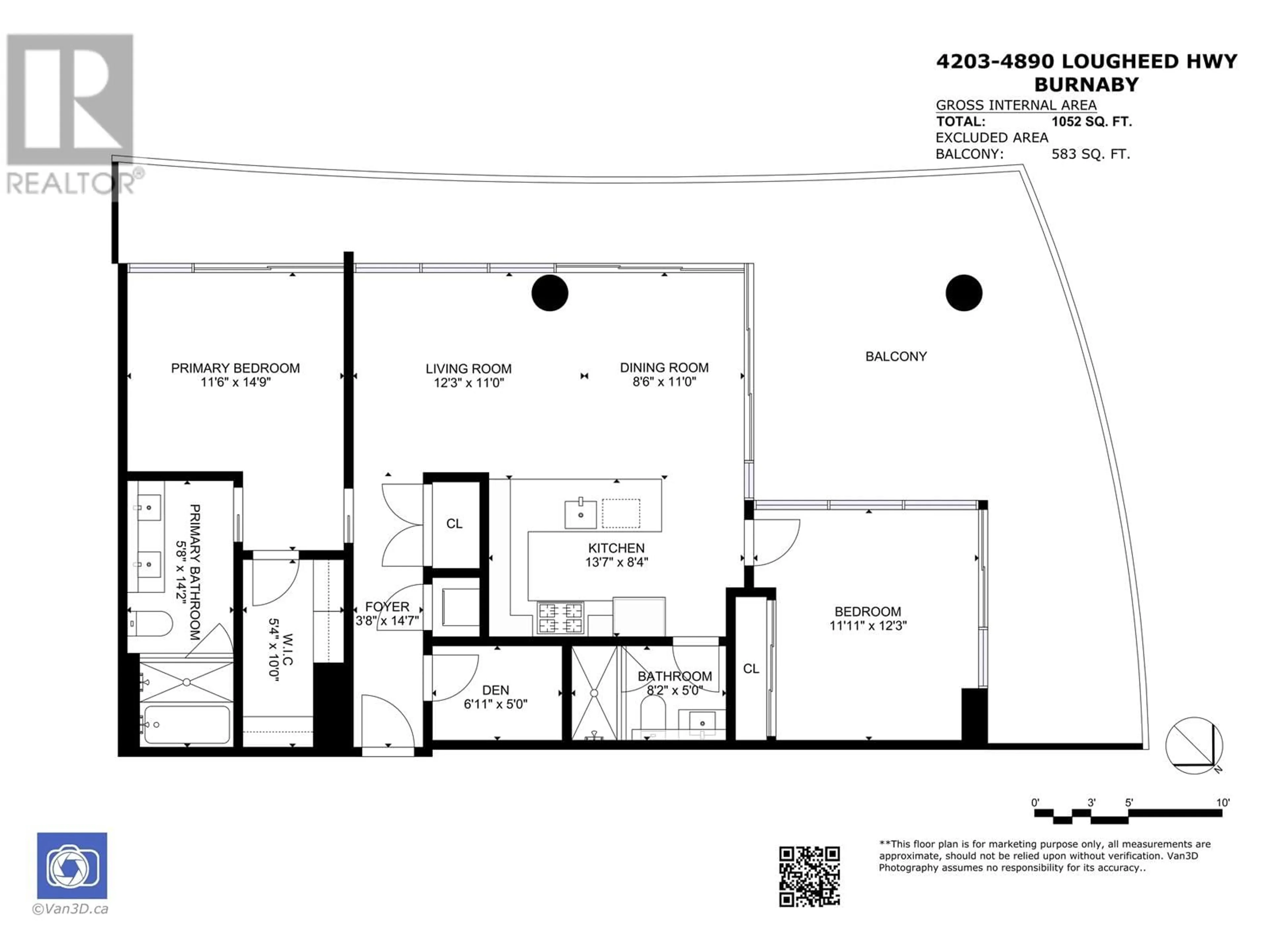 Floor plan for 4203 - 4890 LOUGHEED HIGHWAY, Burnaby British Columbia V5C0N2