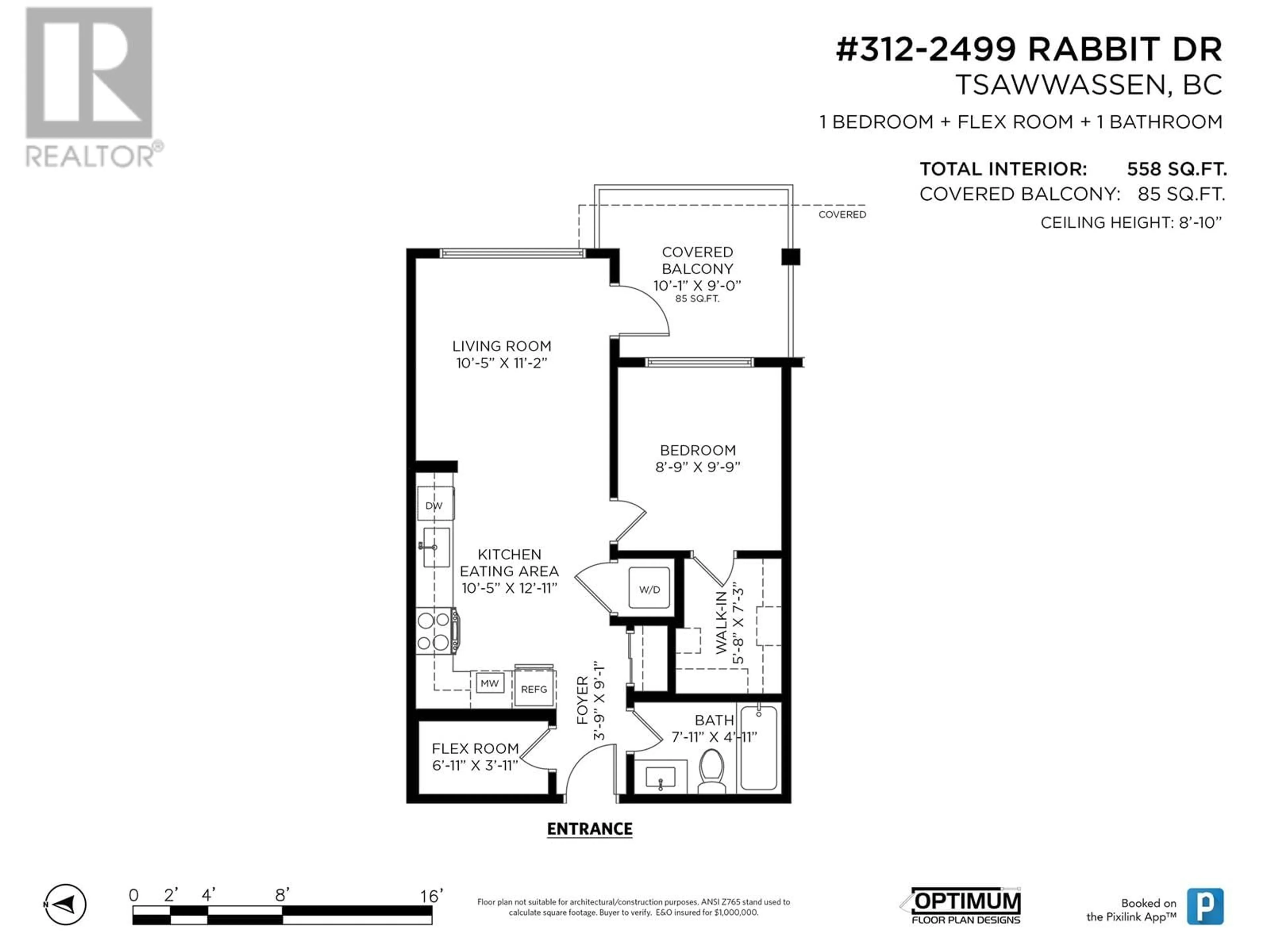Floor plan for 312 - 2499 RABBIT DRIVE, Delta British Columbia V4M0G4