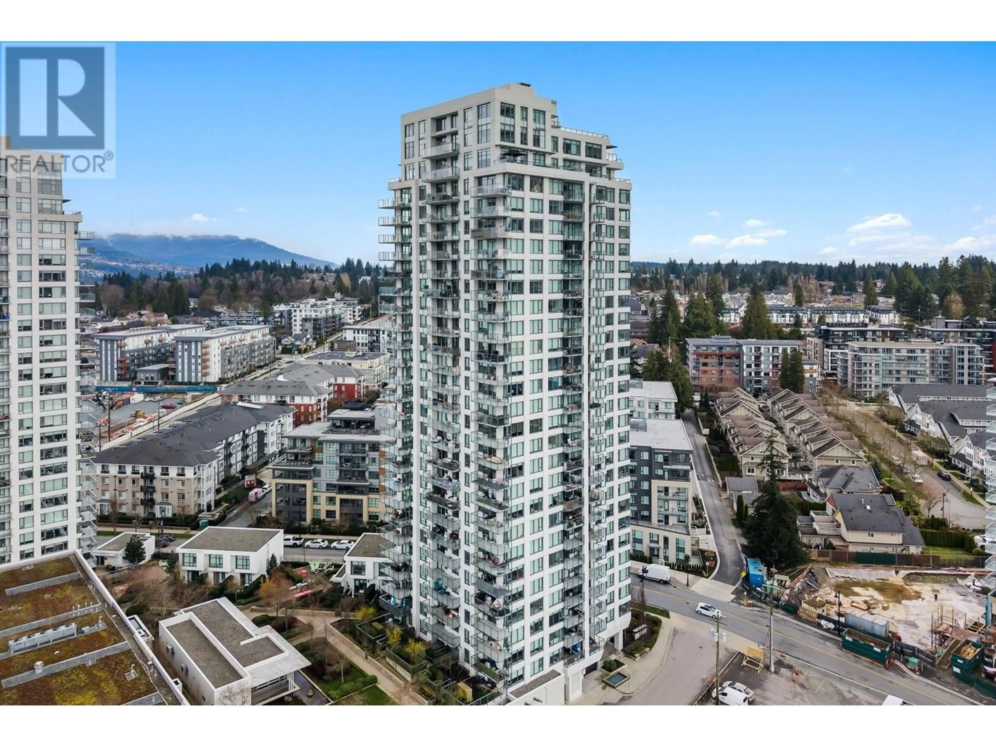 A pic from outside/outdoor area/front of a property/back of a property/a pic from drone, city buildings view from balcony for 801 - 570 EMERSON STREET, Coquitlam British Columbia V3J0G3