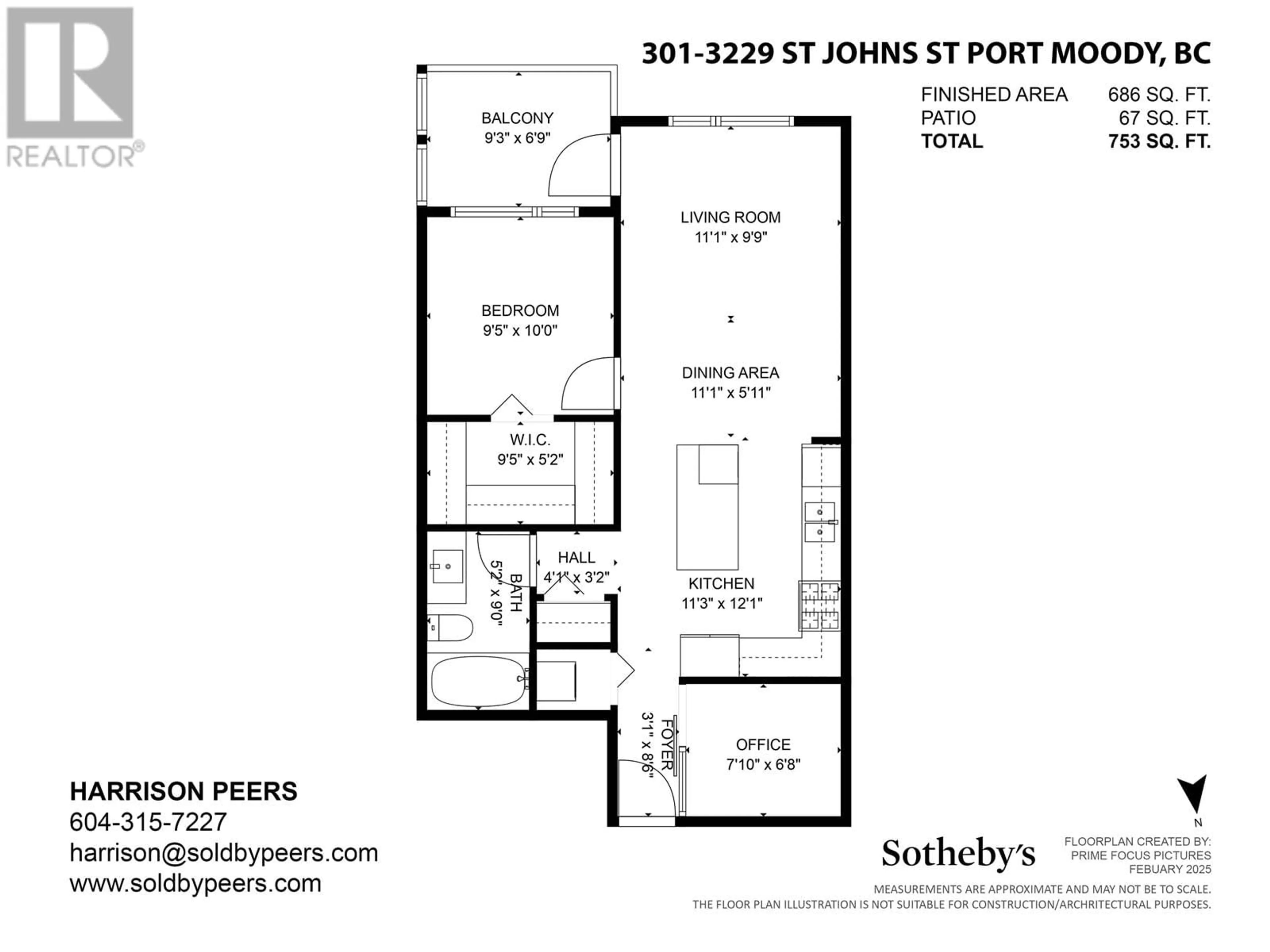 Floor plan for 301 - 3229 ST JOHNS STREET, Port Moody British Columbia V3H0M4