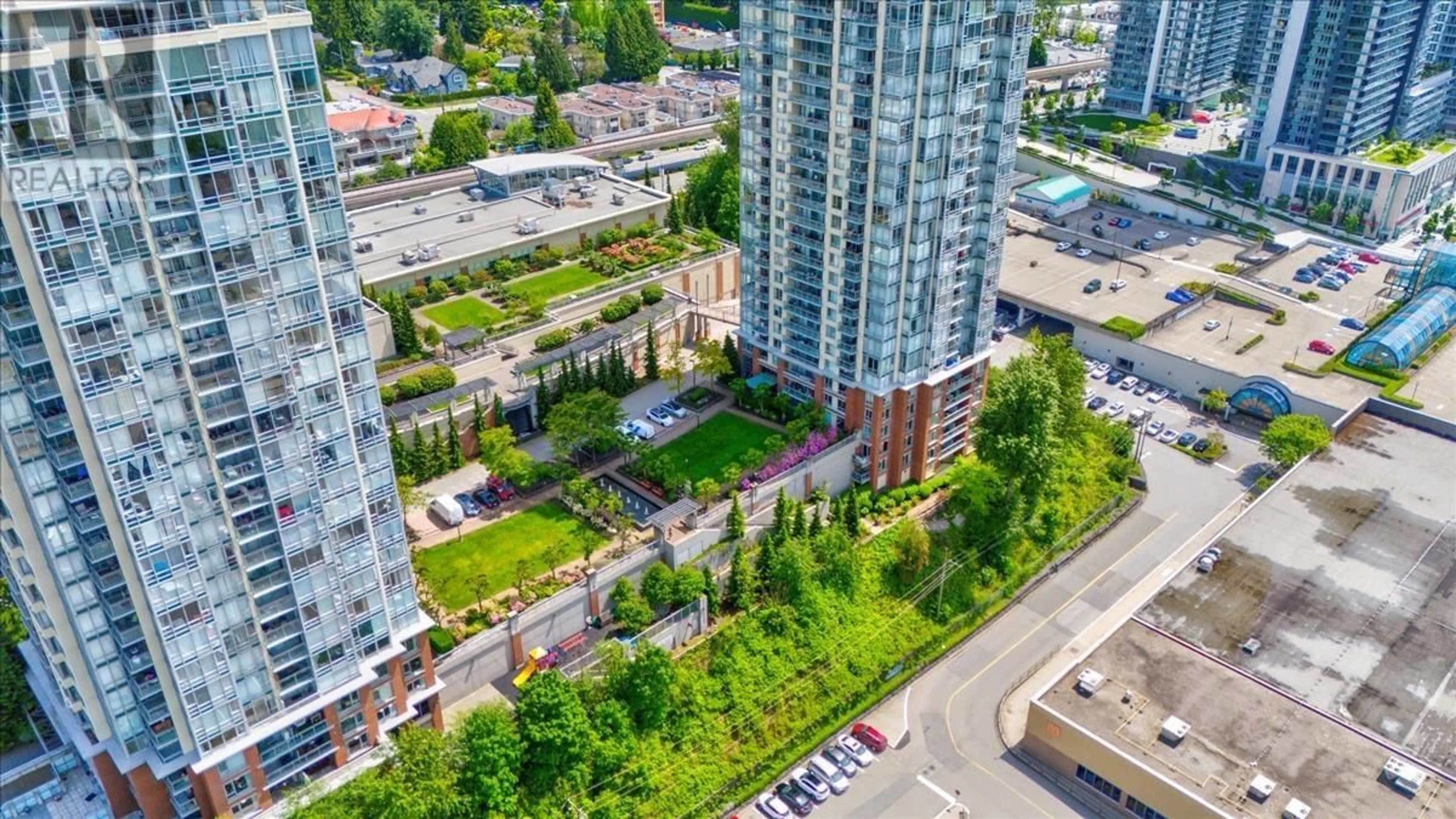 A pic from outside/outdoor area/front of a property/back of a property/a pic from drone, city buildings view from balcony for 1508 - 9888 CAMERON STREET, Burnaby British Columbia V3J0A4