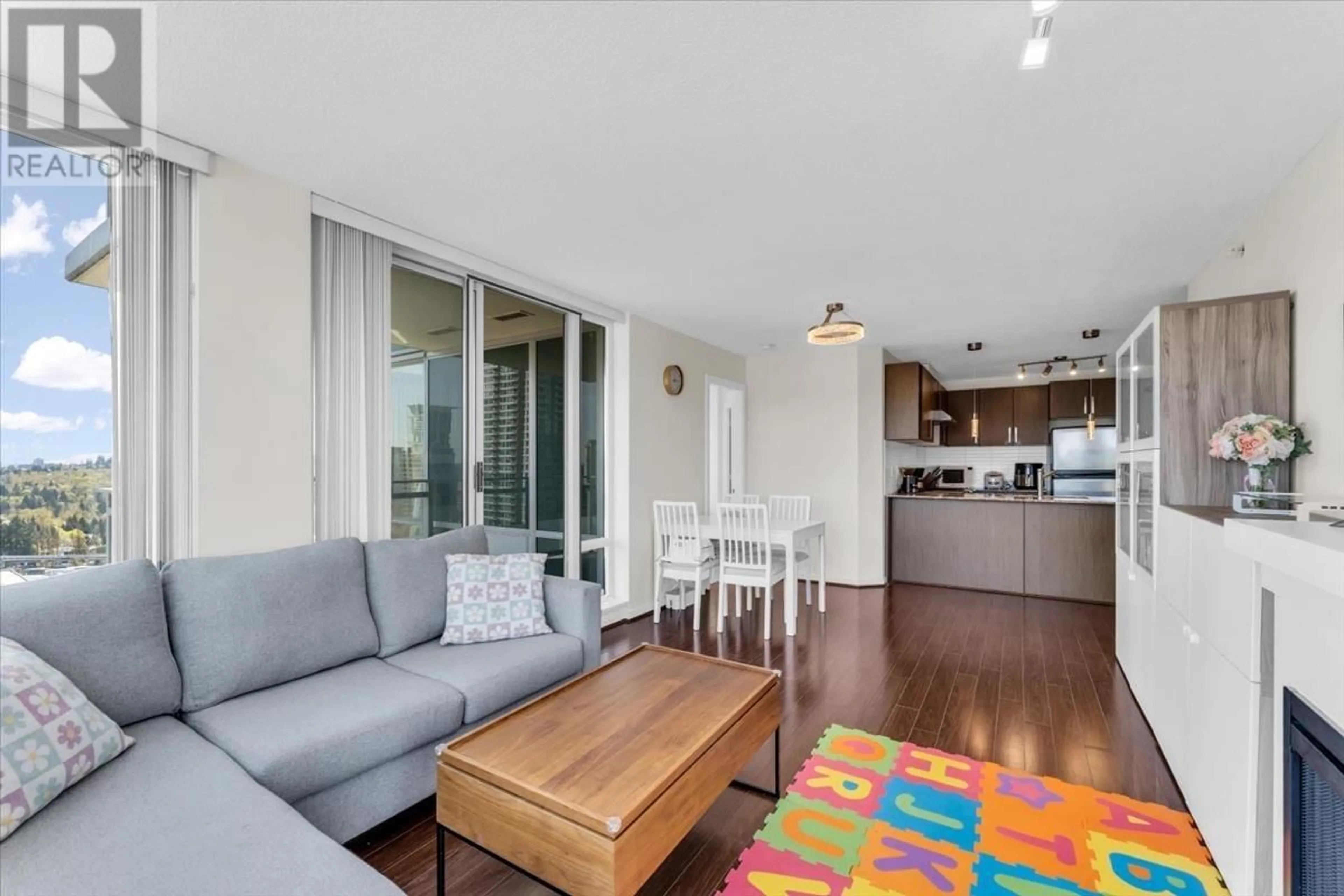 Living room with furniture, wood/laminate floor for 1508 - 9888 CAMERON STREET, Burnaby British Columbia V3J0A4