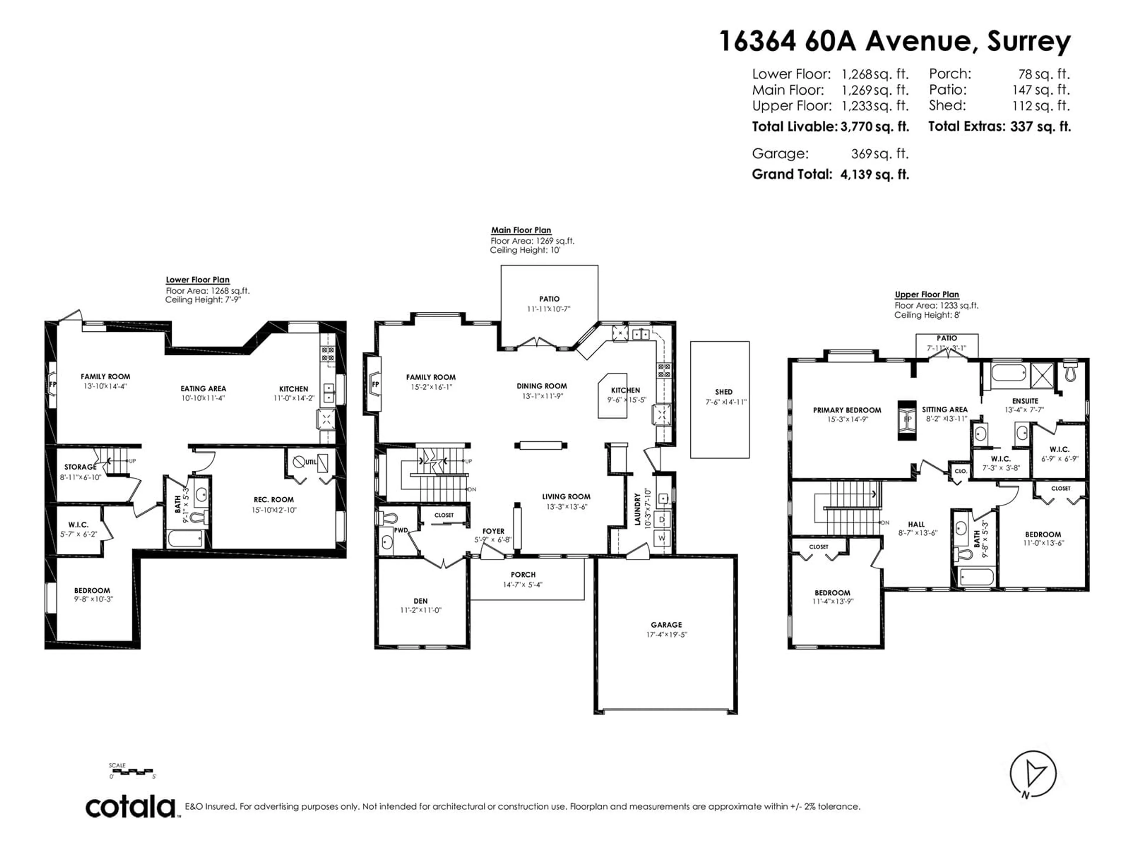 Floor plan for 16364 60A, Surrey British Columbia V3S2H7