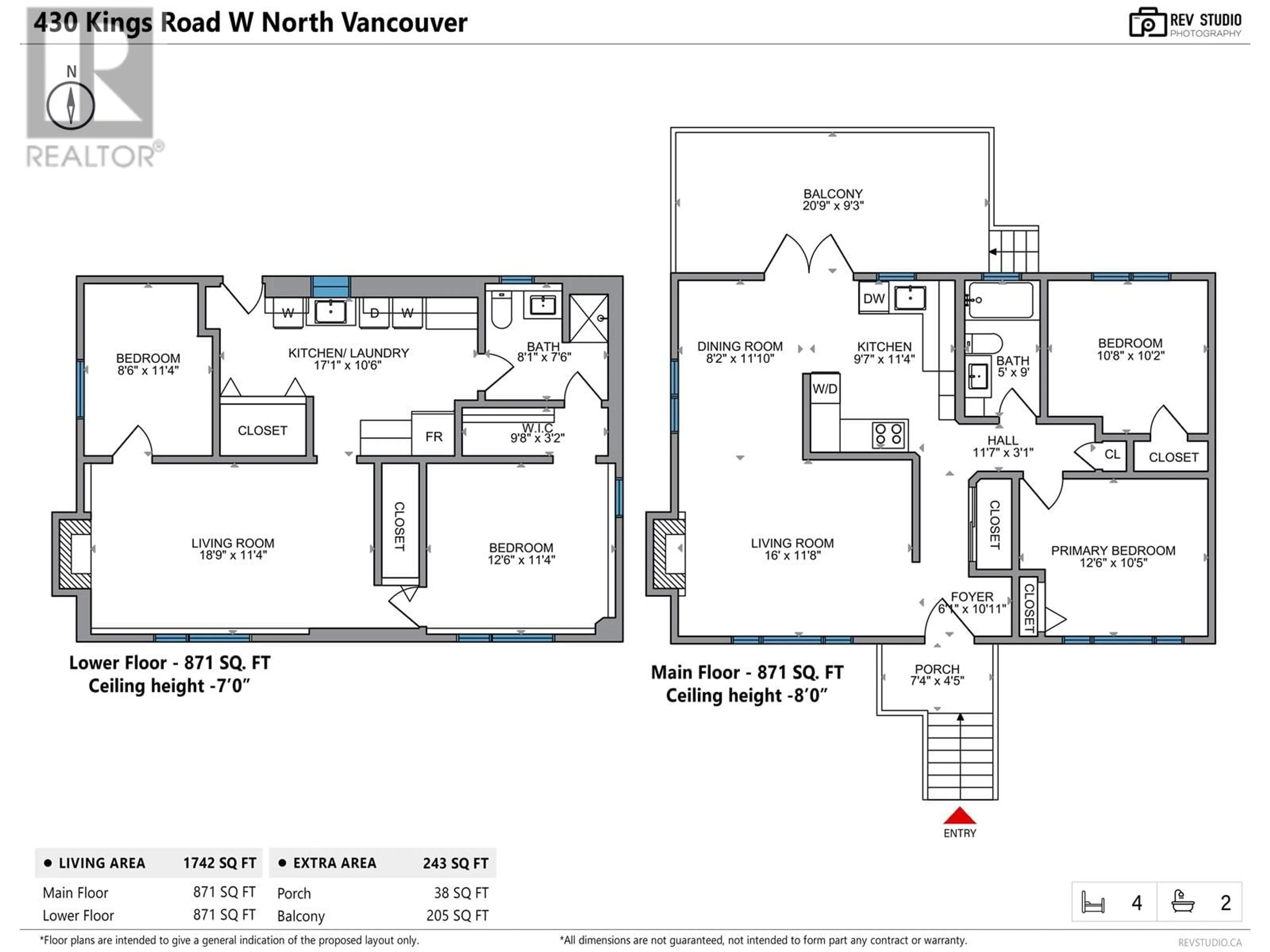 Floor plan for 430 KINGS ROAD, North Vancouver British Columbia V7N2M3