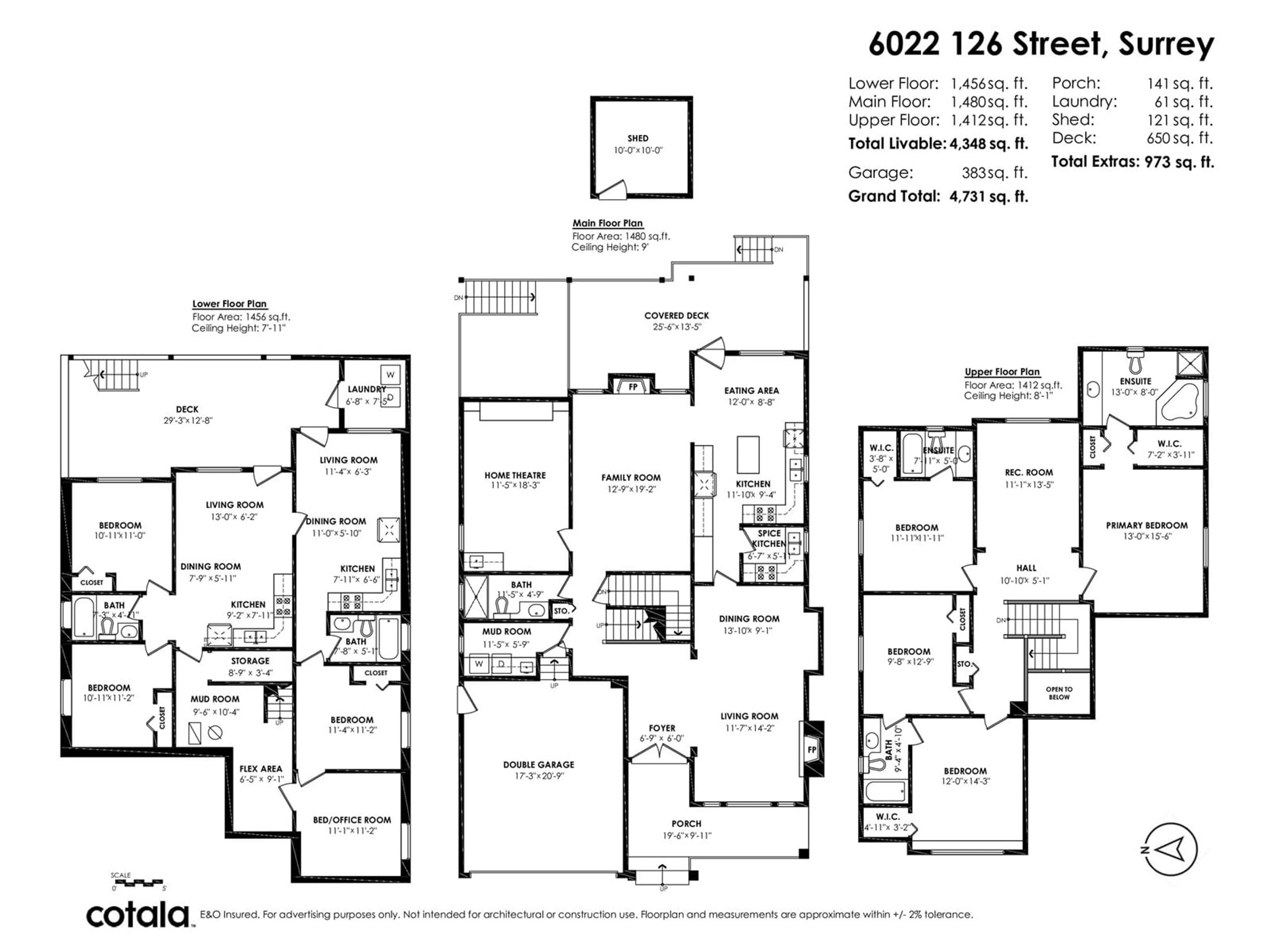 Floor plan for 6022 126, Surrey British Columbia V3X1V6
