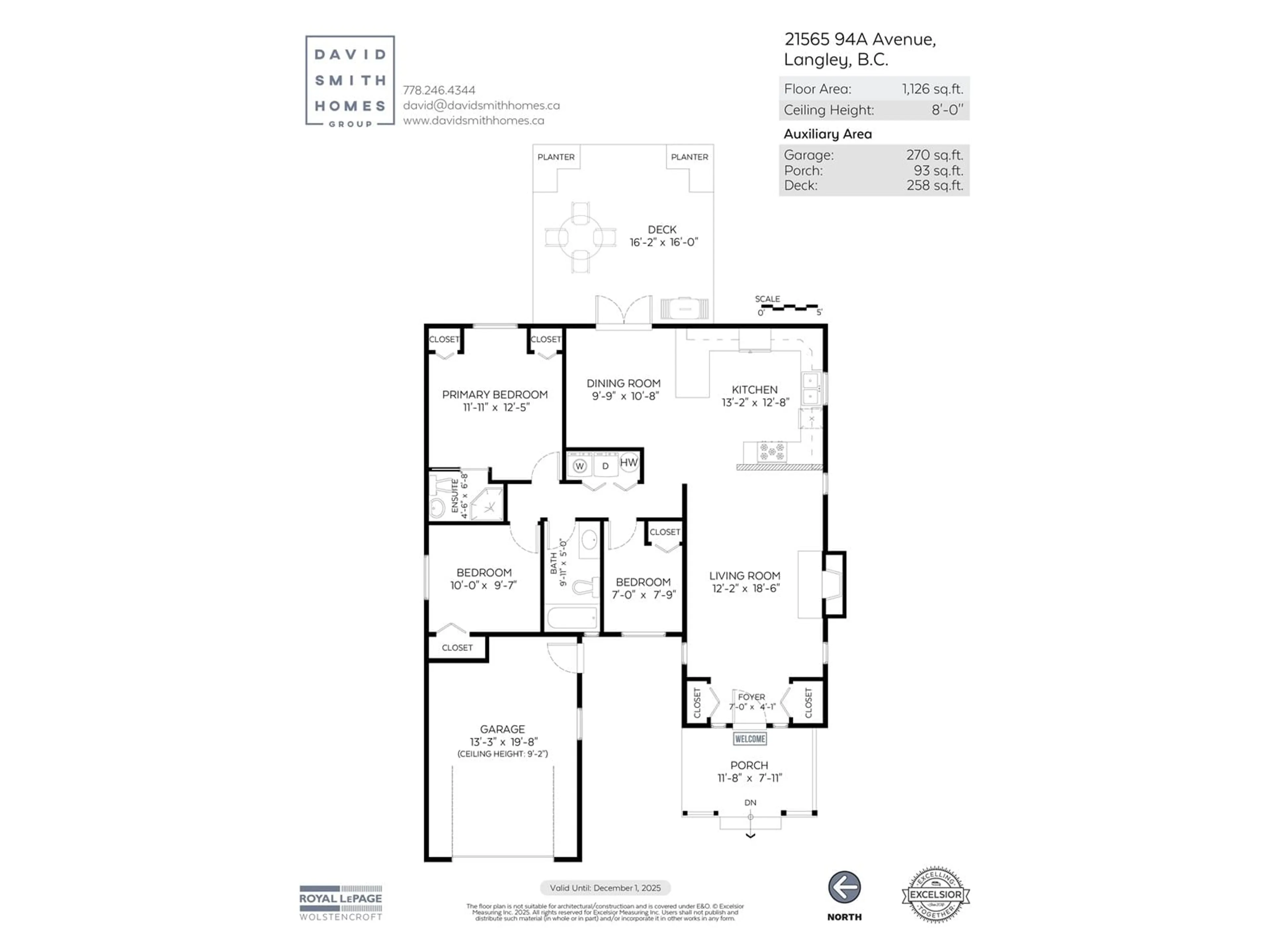 Floor plan for 21565 94A, Langley British Columbia V1M2A5