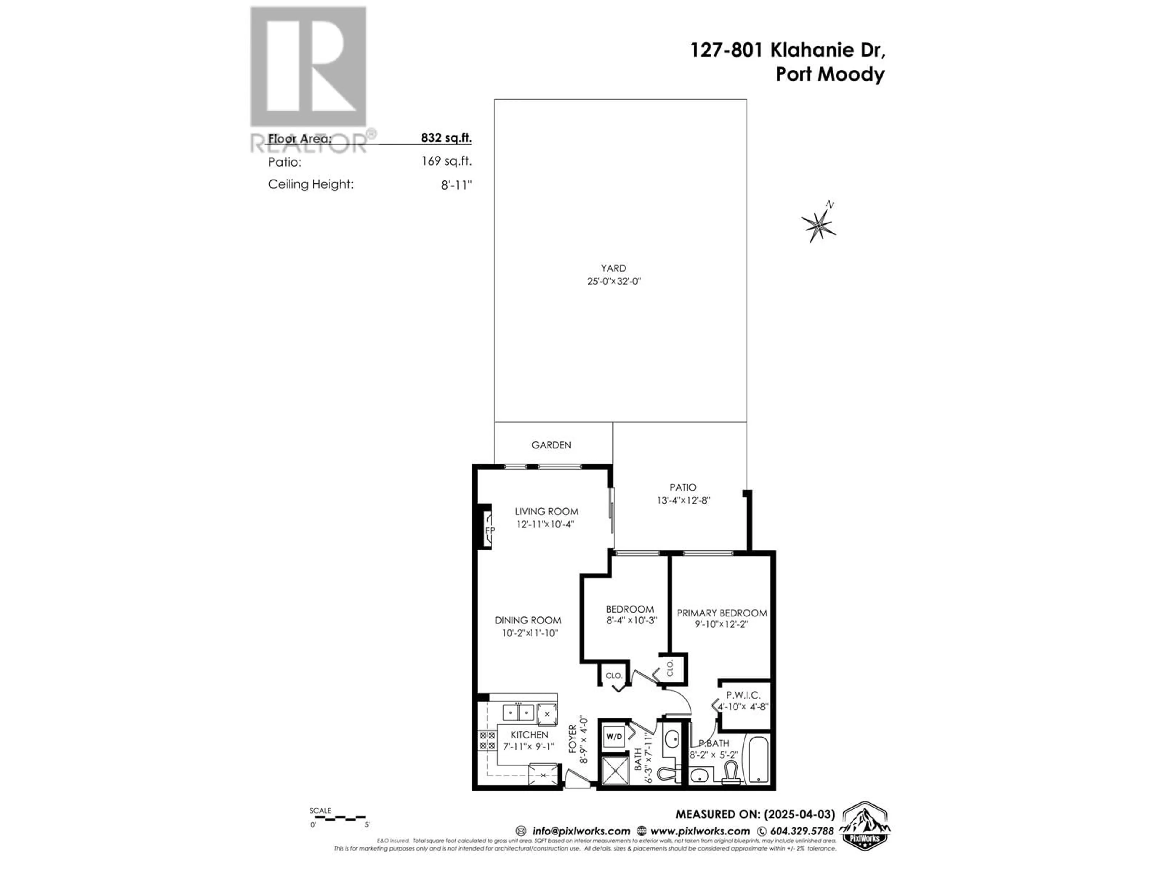 Floor plan for 127 - 801 KLAHANIE DRIVE, Port Moody British Columbia V3H5K4