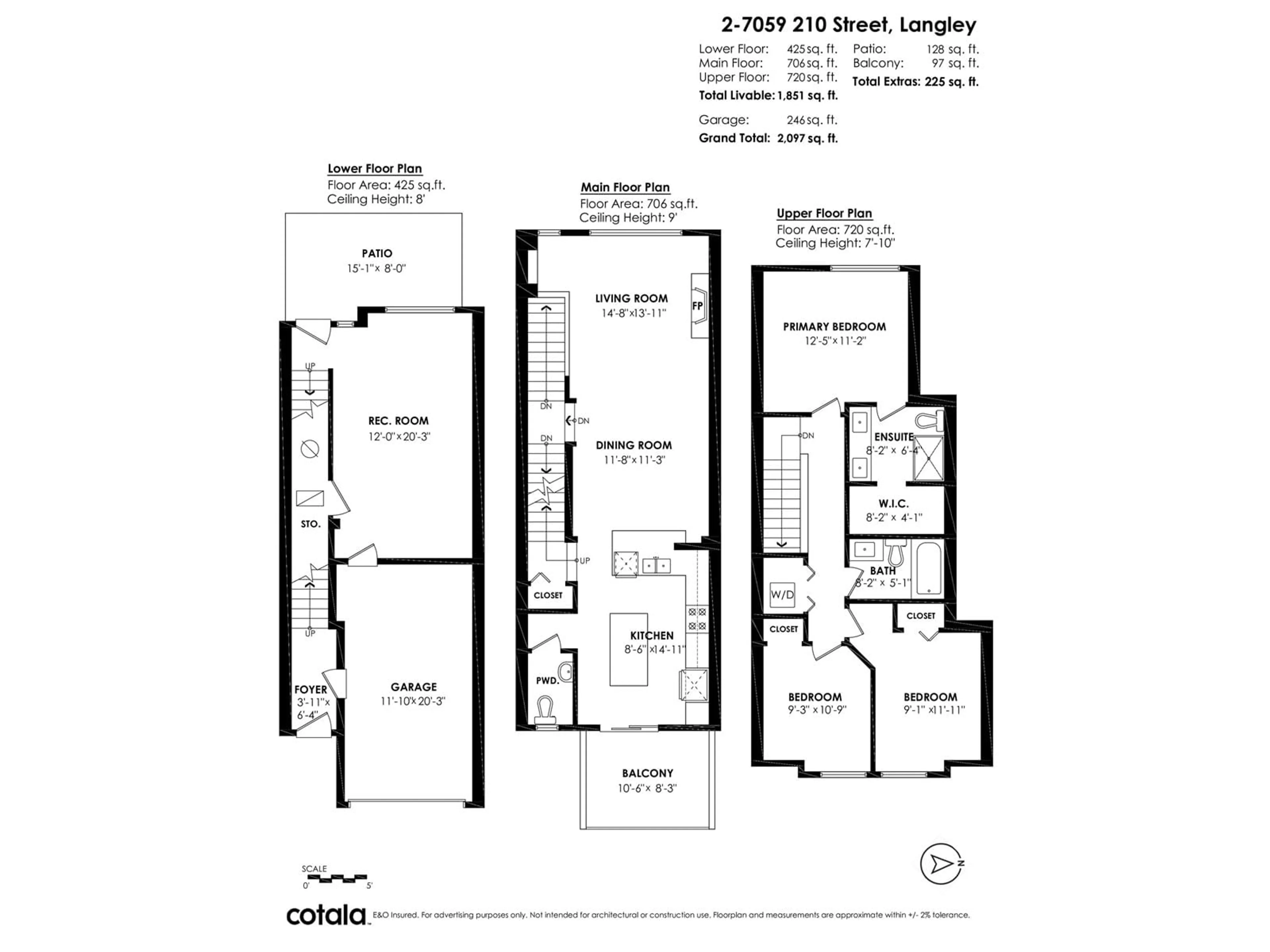 Floor plan for 2 - 7059 210, Langley British Columbia V2Y0T2