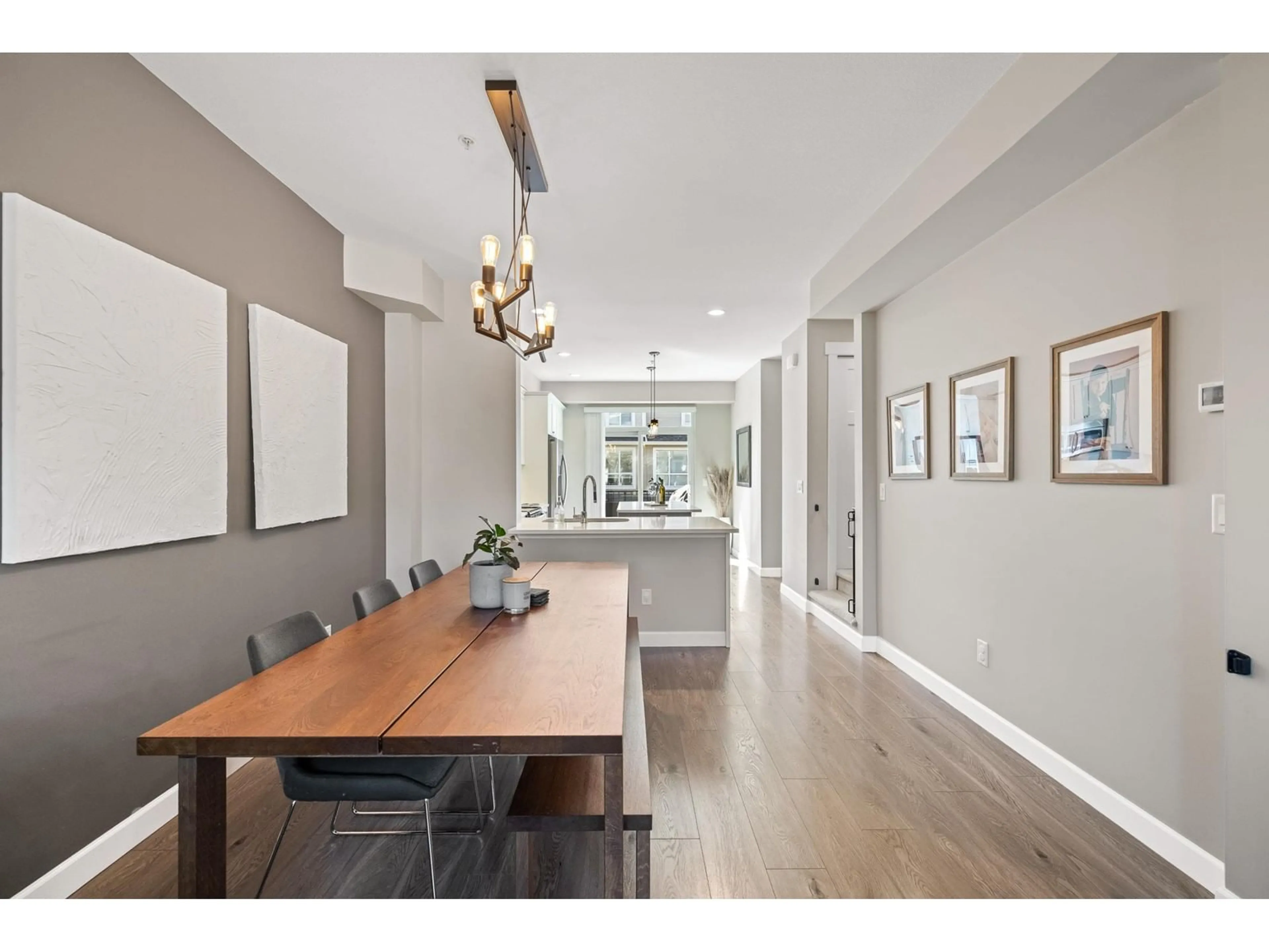 Dining room, wood/laminate floor for 2 - 7059 210, Langley British Columbia V2Y0T2