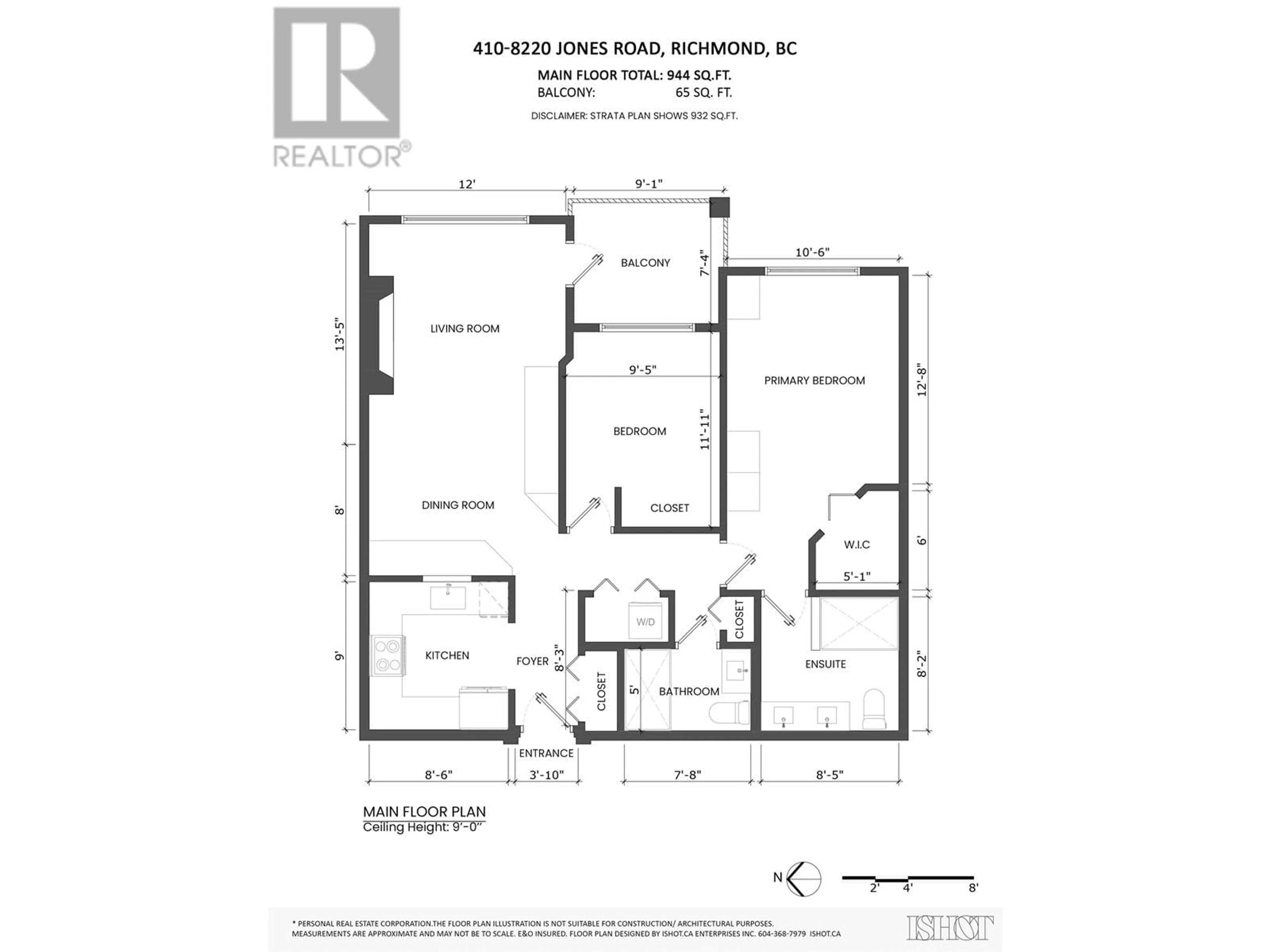 Floor plan for 410 - 8220 JONES ROAD, Richmond British Columbia V6Y3Z7