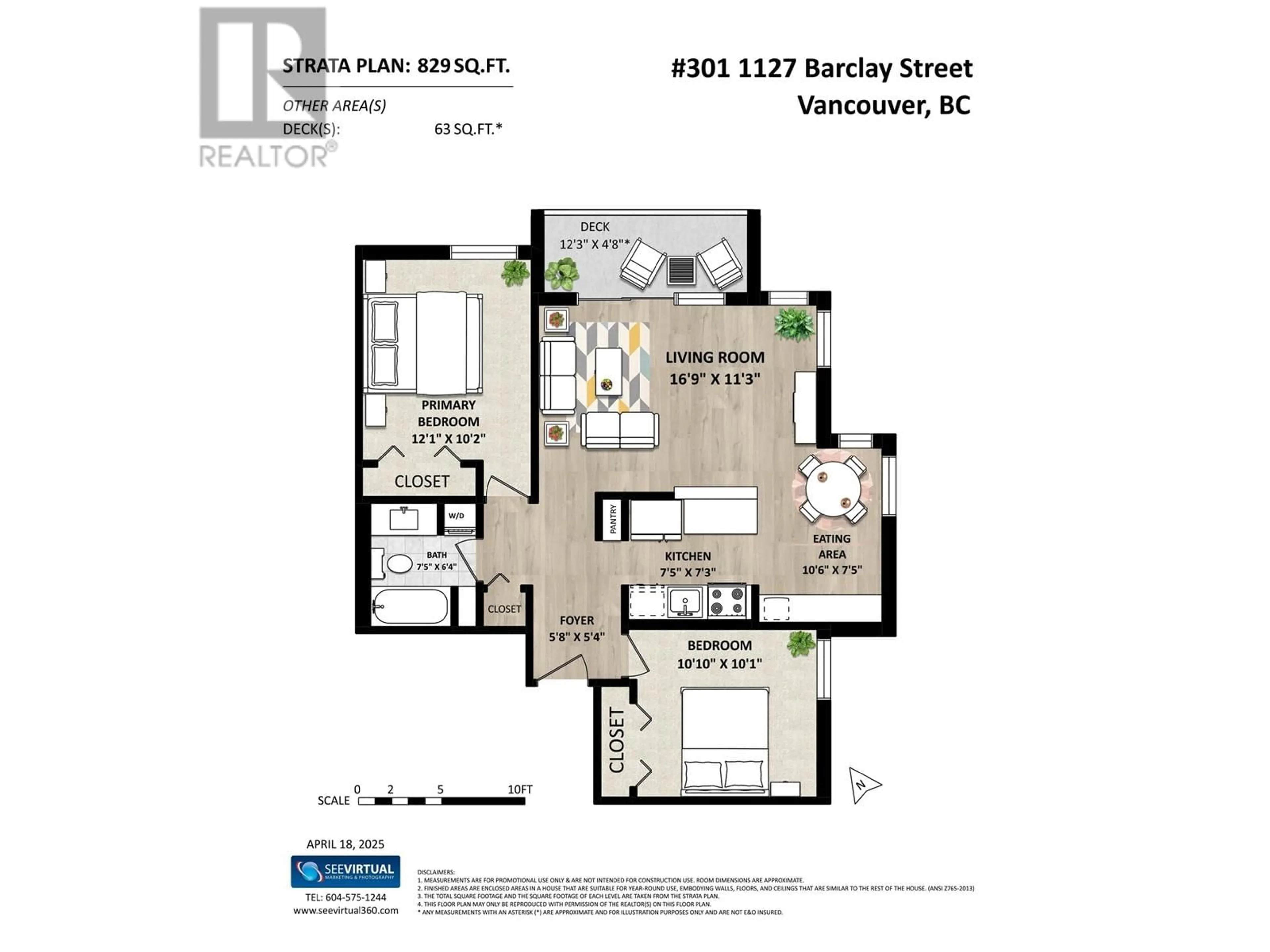 Floor plan for 301 - 1127 BARCLAY STREET, Vancouver British Columbia V6E4C6