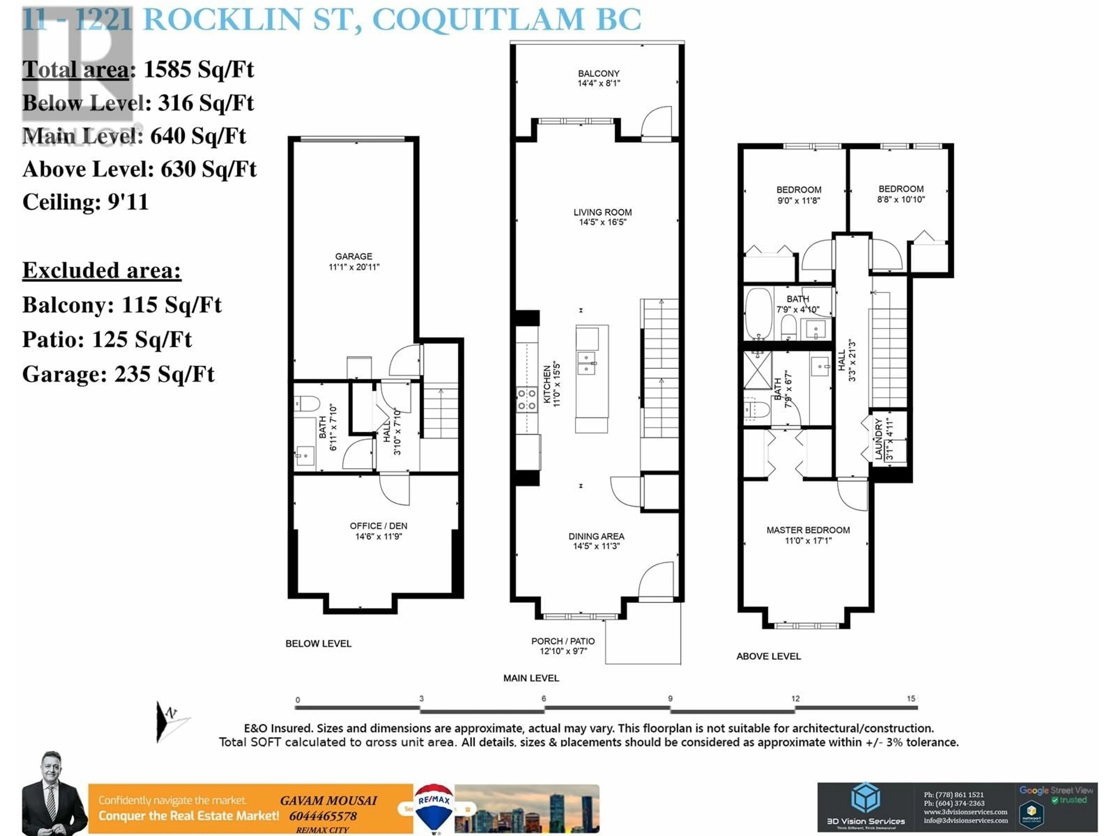 Floor plan for 11 - 1221 ROCKLIN STREET, Coquitlam British Columbia V3B0N7
