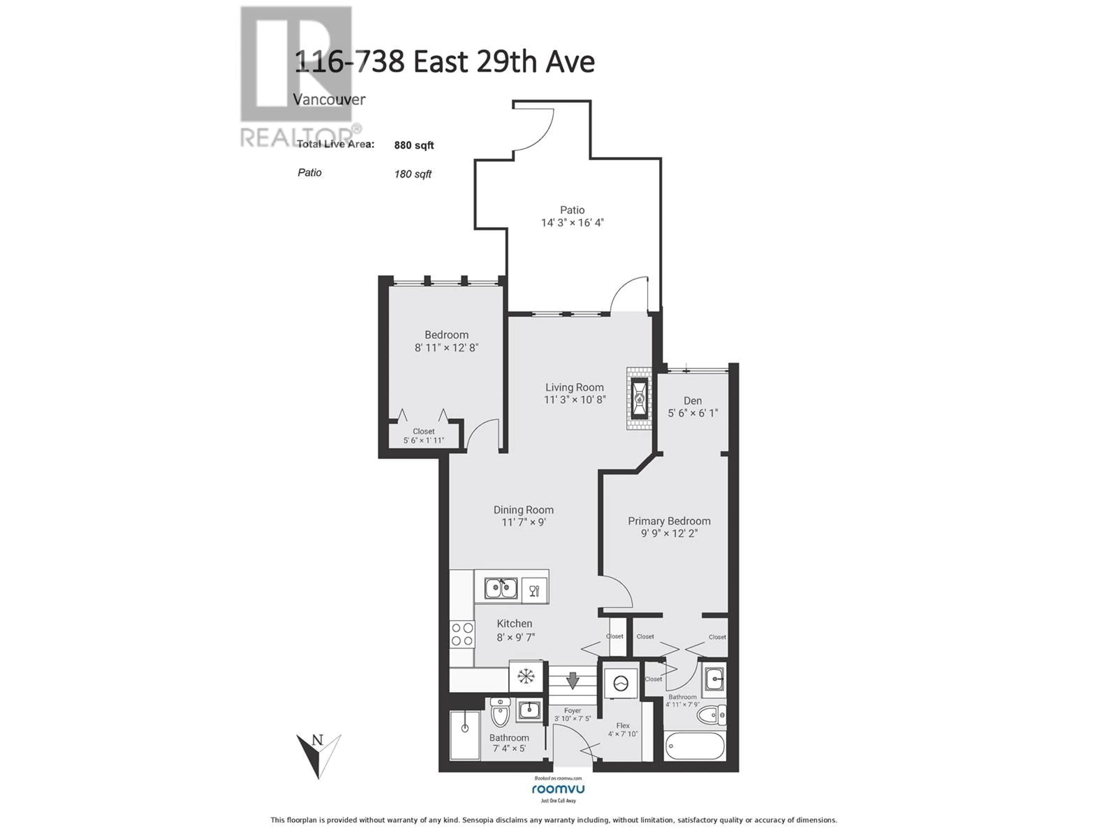Floor plan for 116 - 738 29TH AVENUE, Vancouver British Columbia V5V0B6