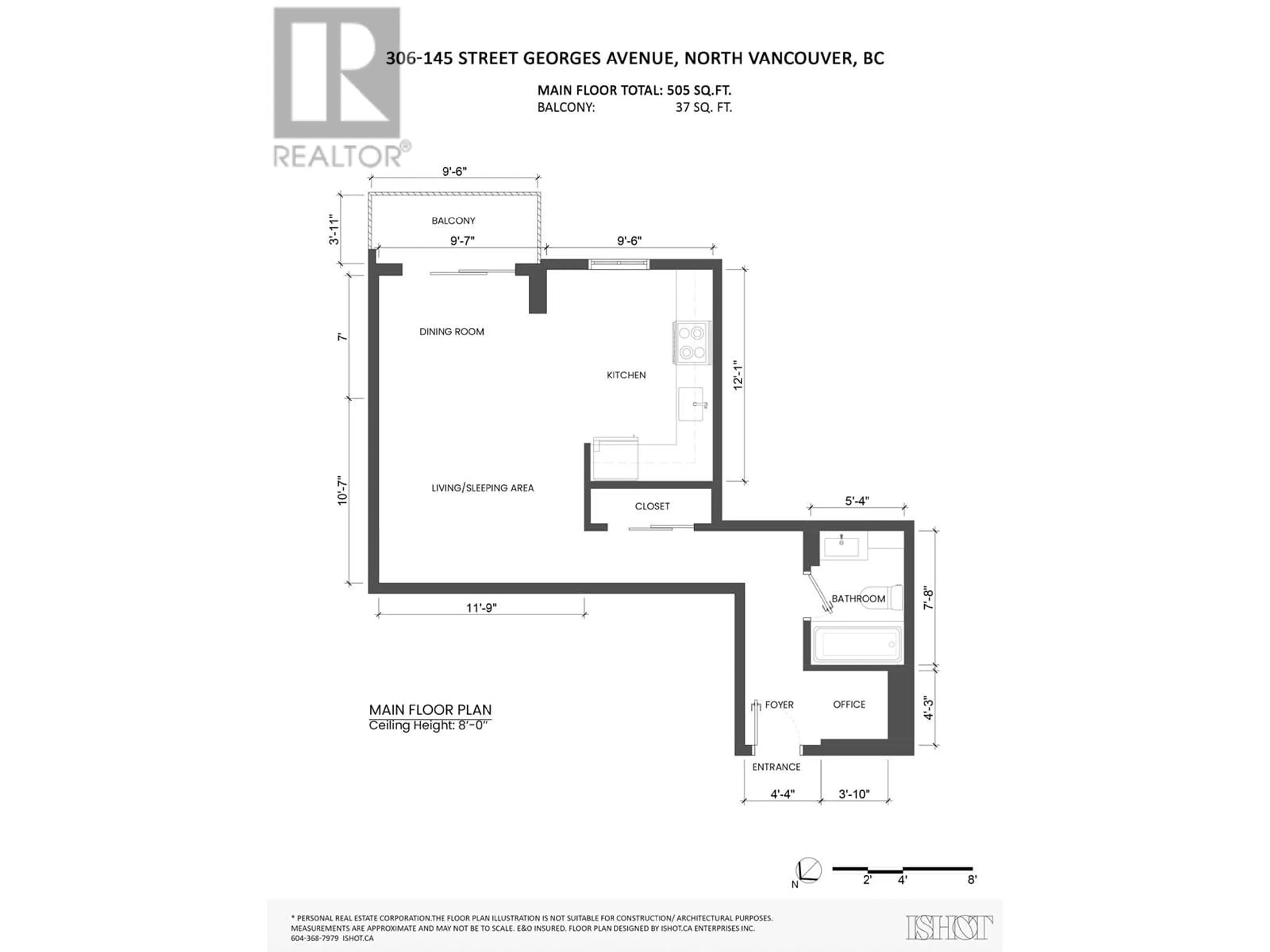 Floor plan for 306 - 145 ST. GEORGES AVENUE, North Vancouver British Columbia V7L3G8
