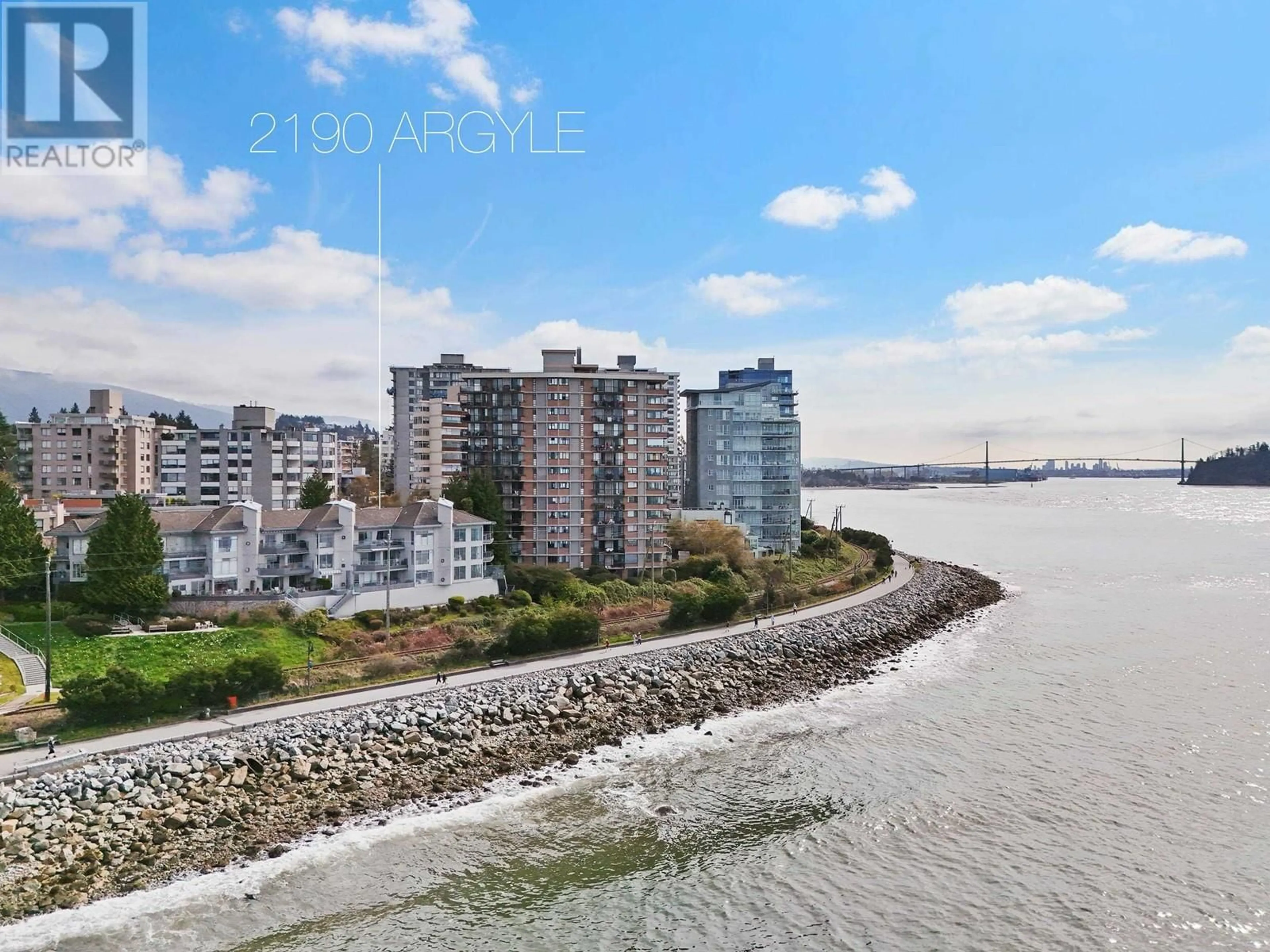 A pic from outside/outdoor area/front of a property/back of a property/a pic from drone, water/lake/river/ocean view for 303 - 2190 ARGYLE AVENUE, West Vancouver British Columbia V7V1A4