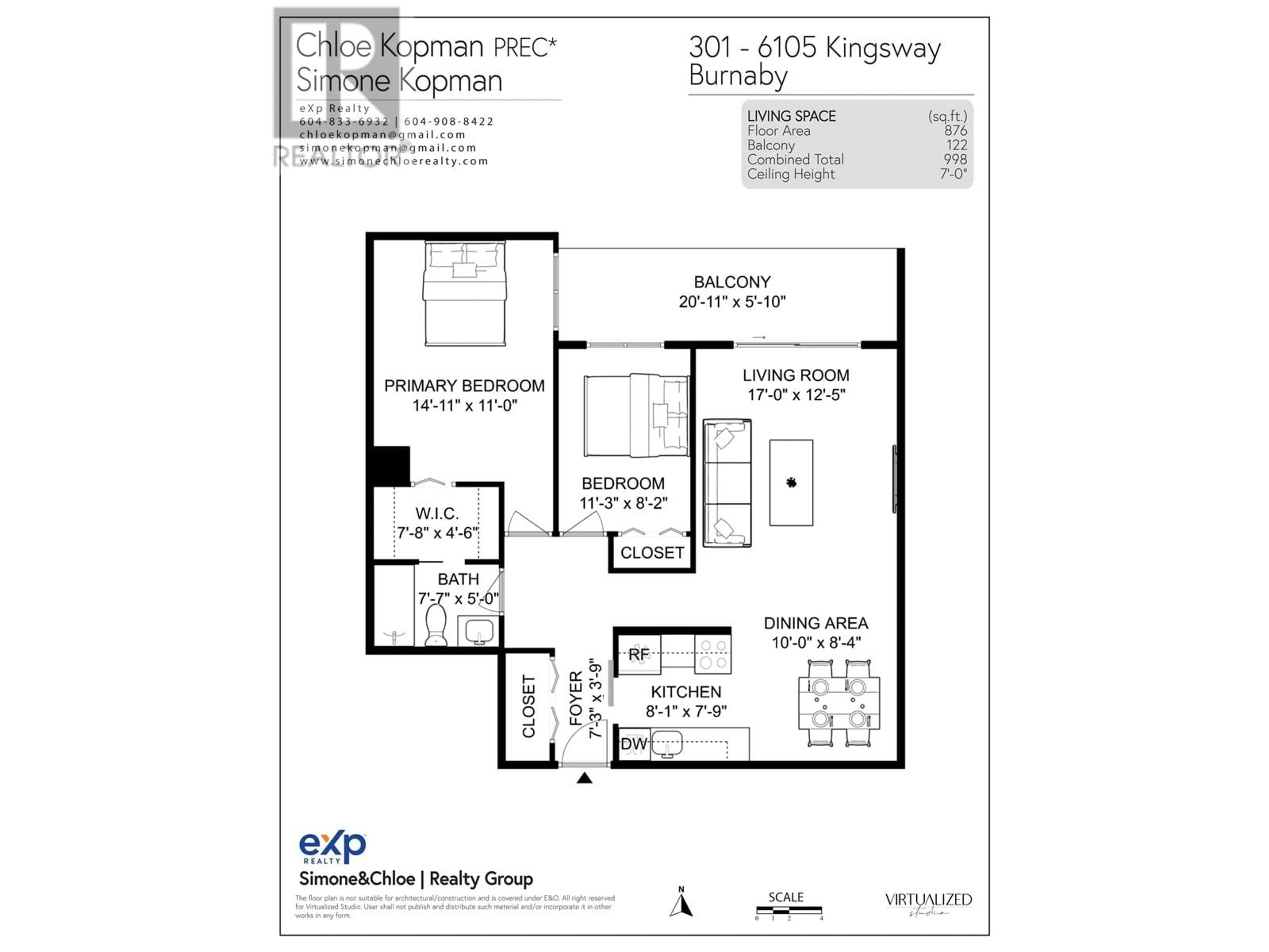 Floor plan for 301 - 6105 KINGSWAY, Burnaby British Columbia V5J5C7