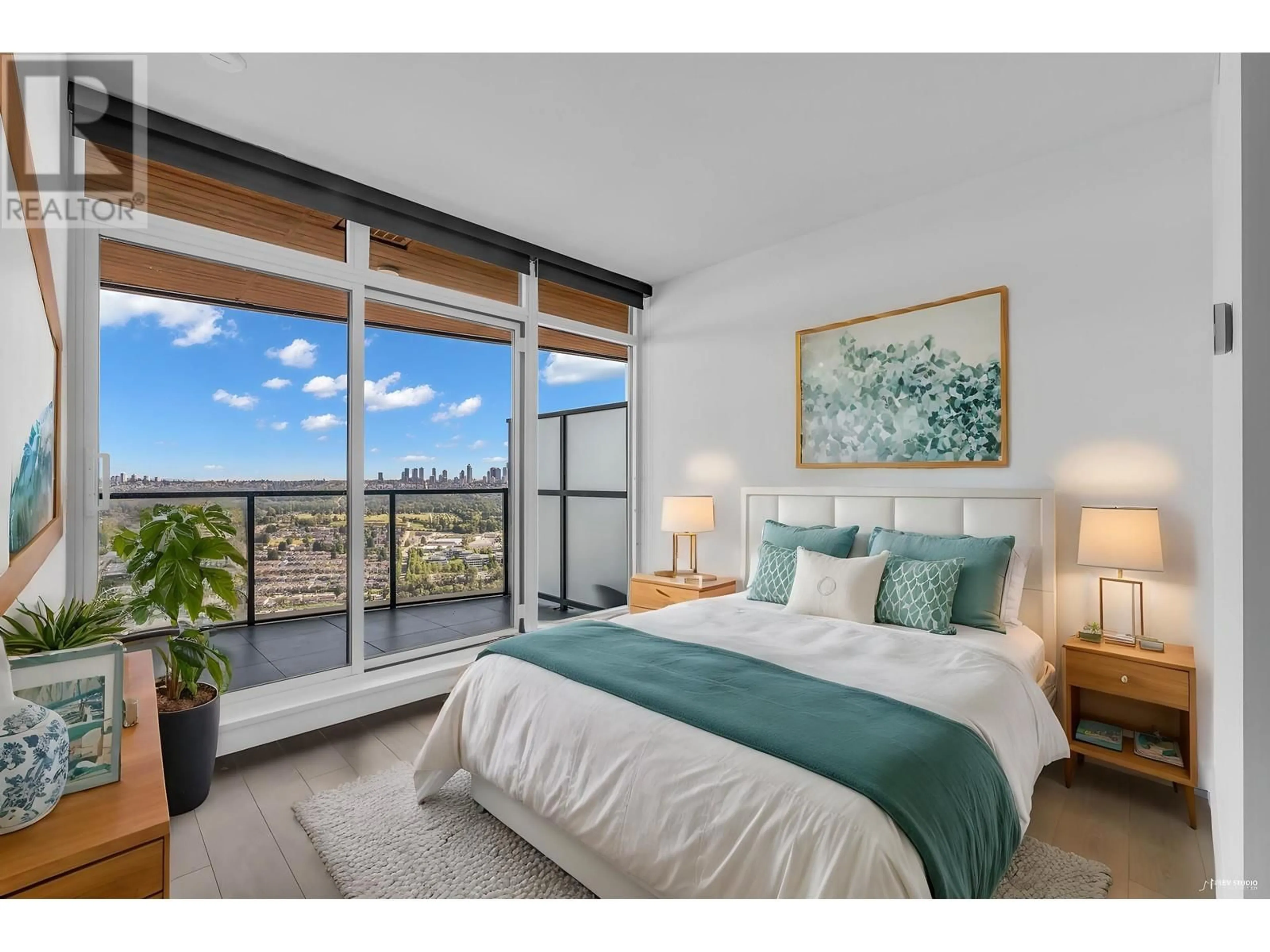 Bedroom with bed, unknown for 5206 - 4880 LOUGHEED HIGHWAY, Burnaby British Columbia V5C0N1