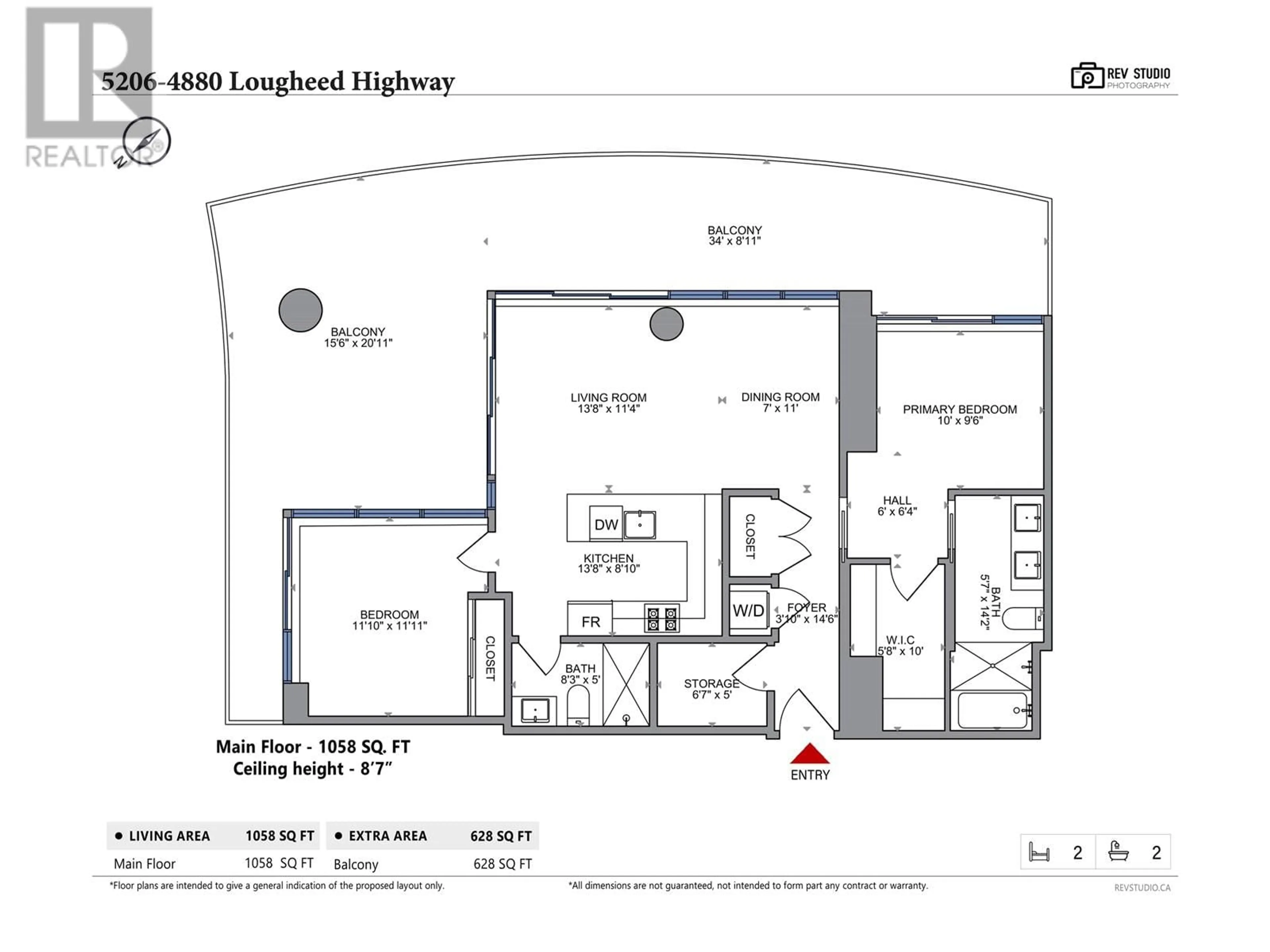 Floor plan for 5206 - 4880 LOUGHEED HIGHWAY, Burnaby British Columbia V5C0N1