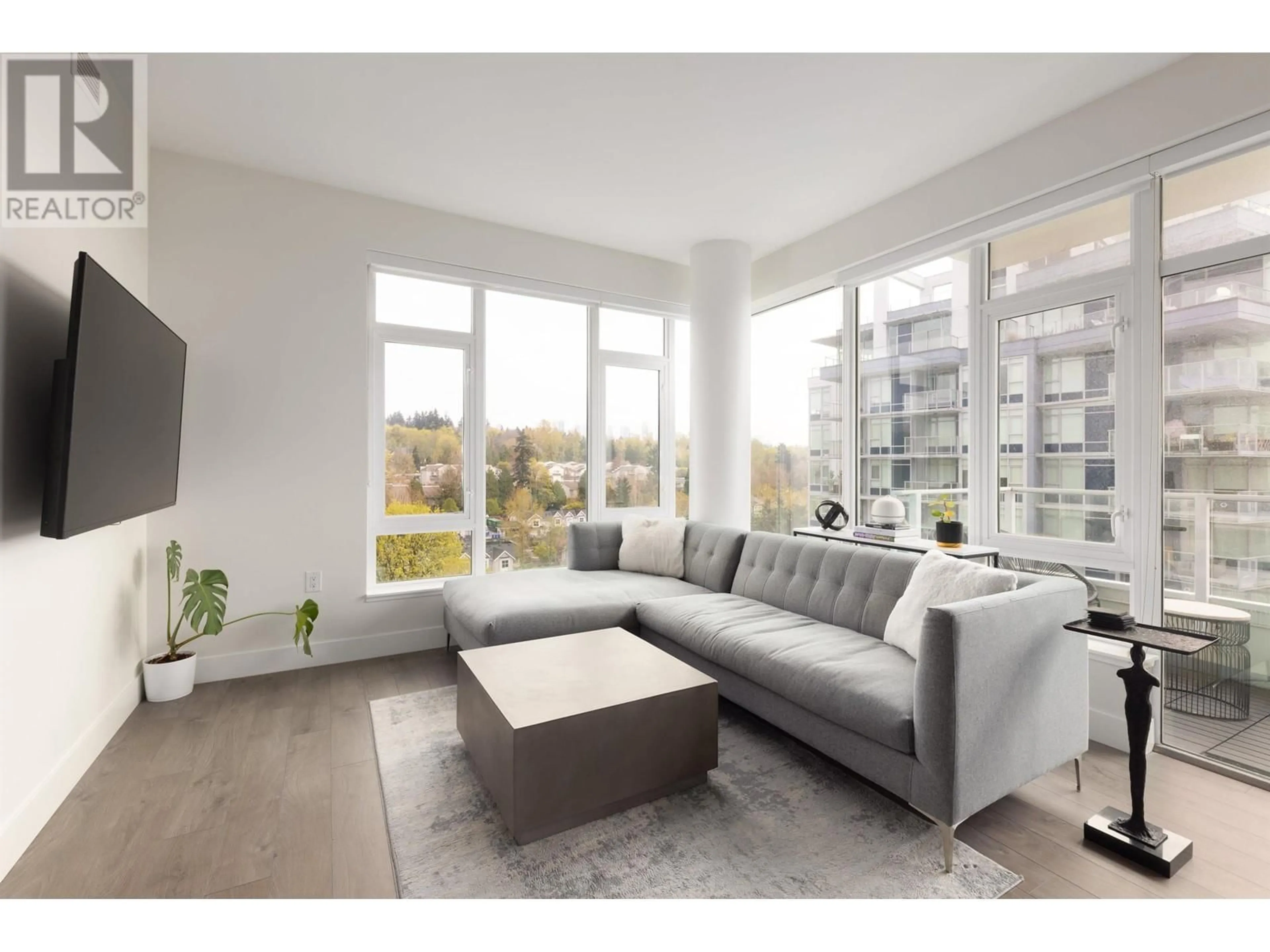 Living room with furniture, unknown for 1601 - 8533 RIVER DISTRICT, Vancouver British Columbia V5S0H2