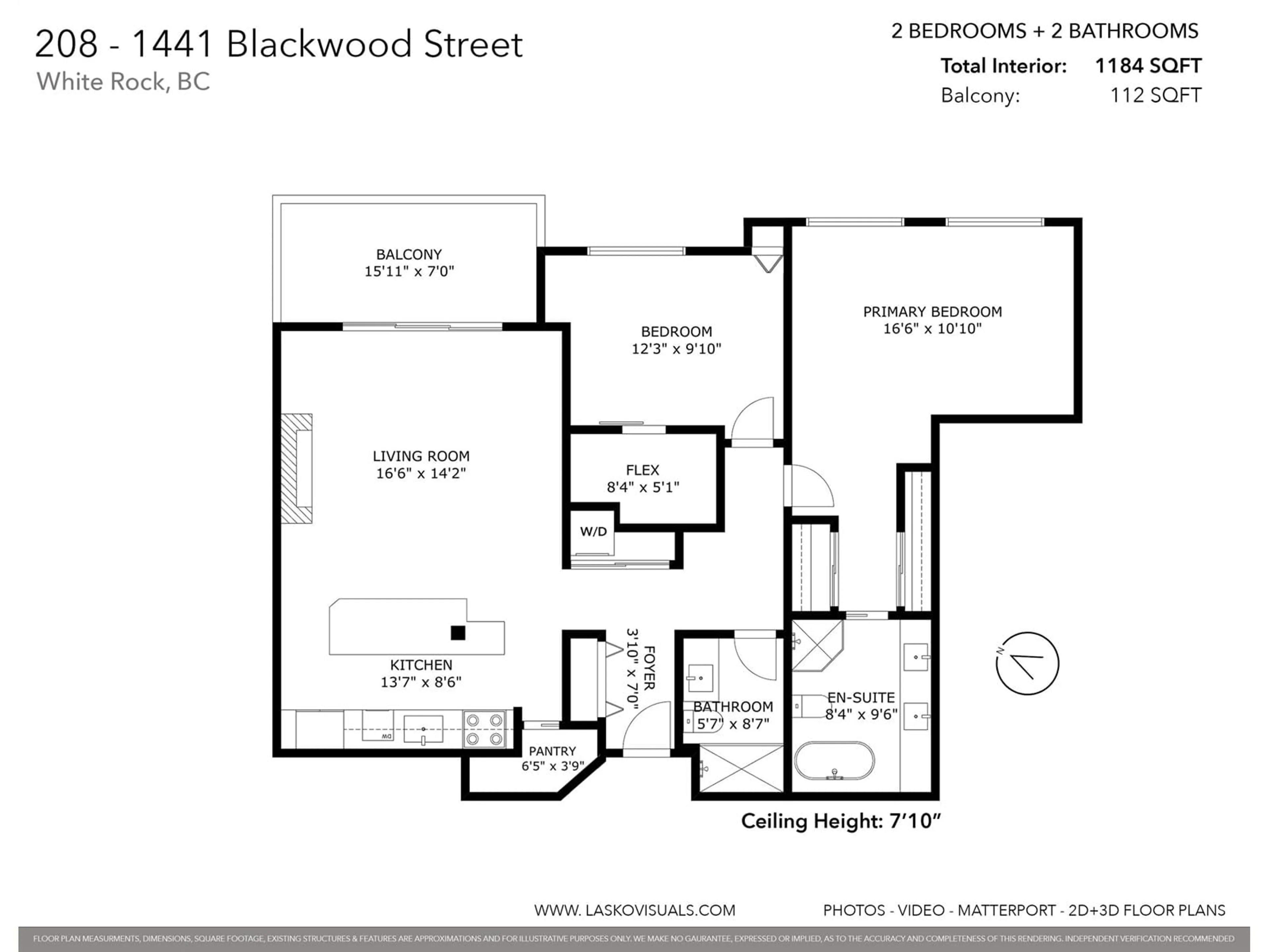 Floor plan for 208 - 1441 BLACKWOOD, White Rock British Columbia V4B3V6