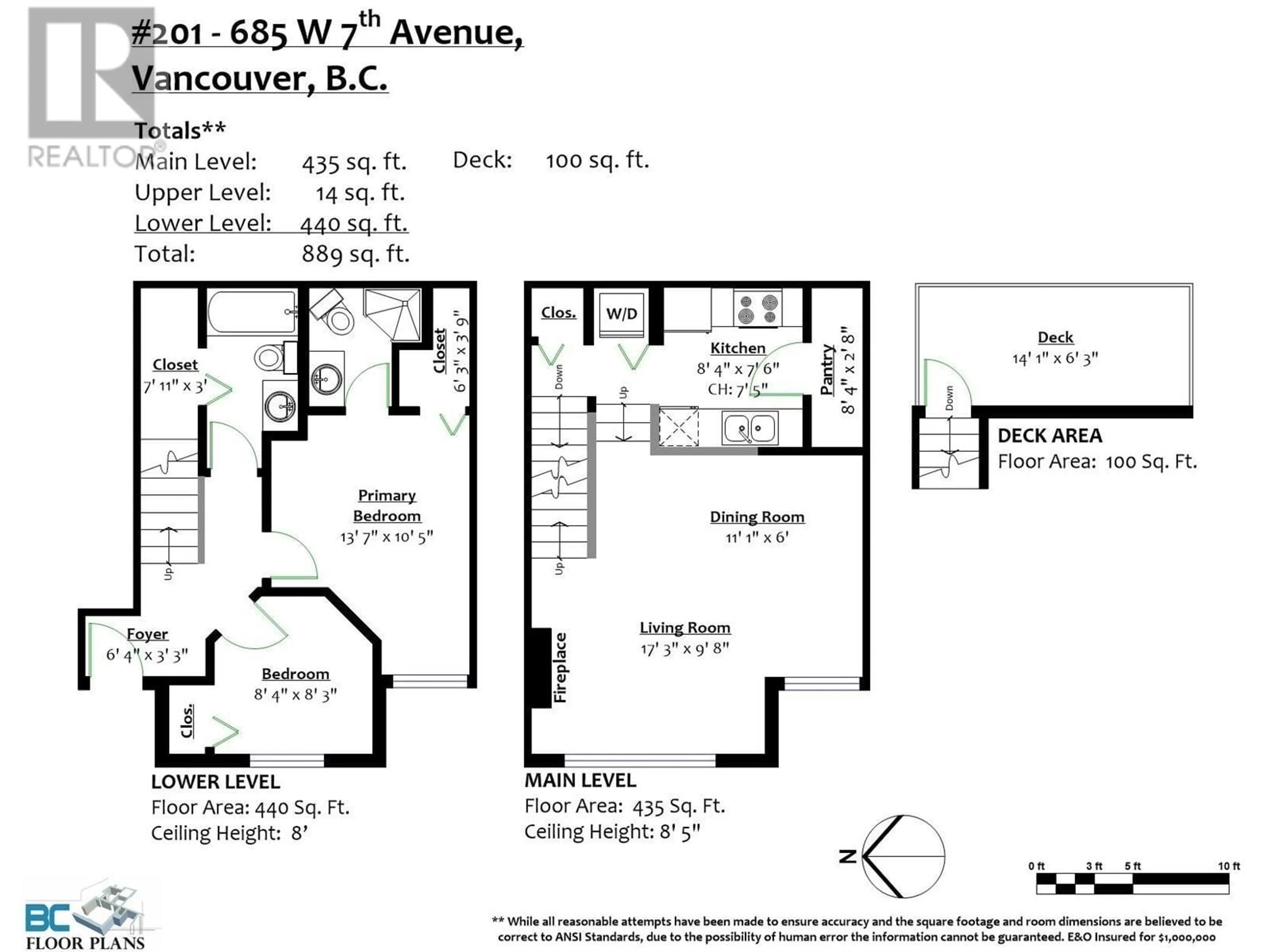 Floor plan for 201 - 685 7TH AVENUE, Vancouver British Columbia V5Z1B6