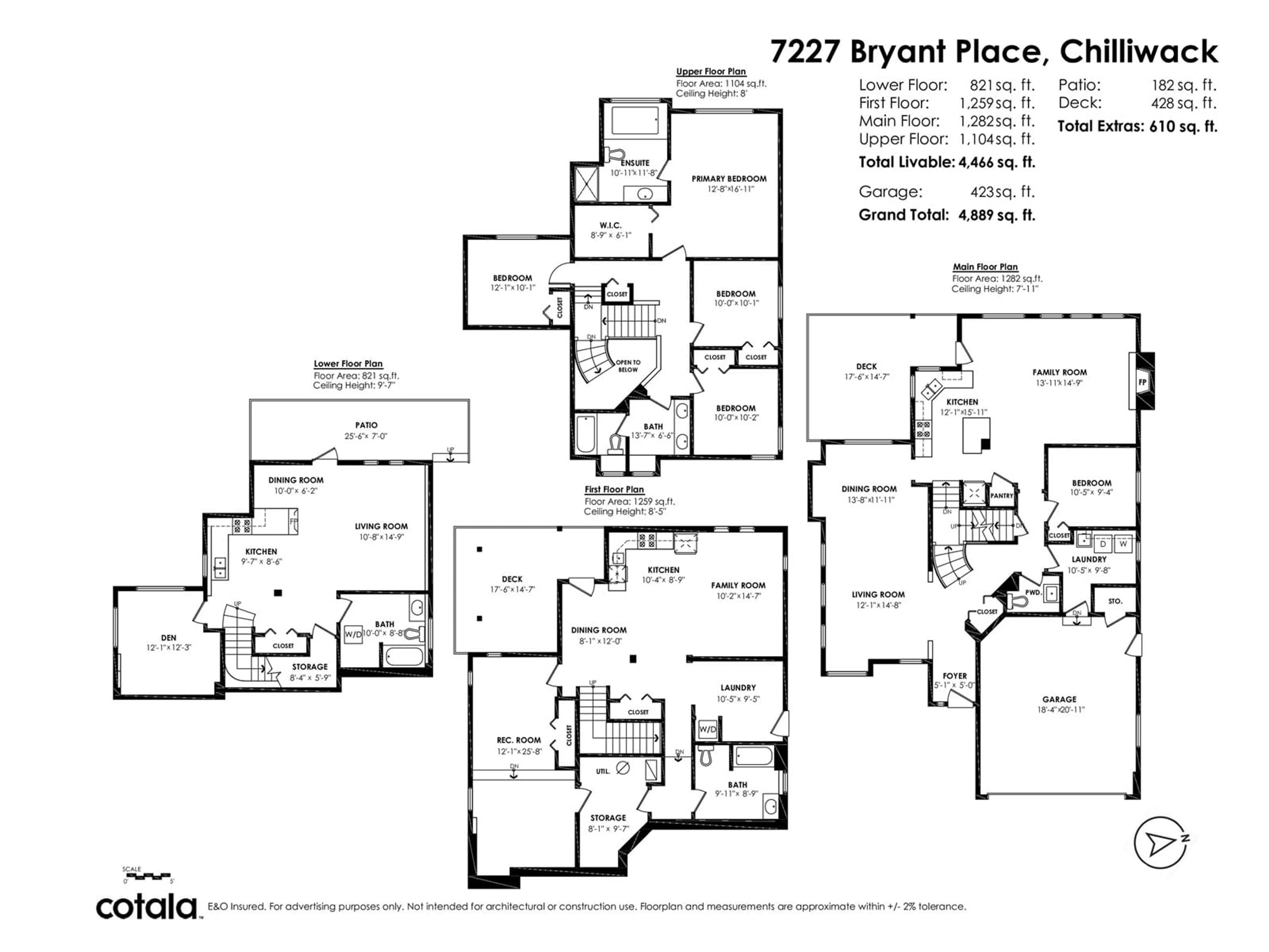 Floor plan for 7227 BRYANT PLACE, Chilliwack British Columbia V4Z1K4