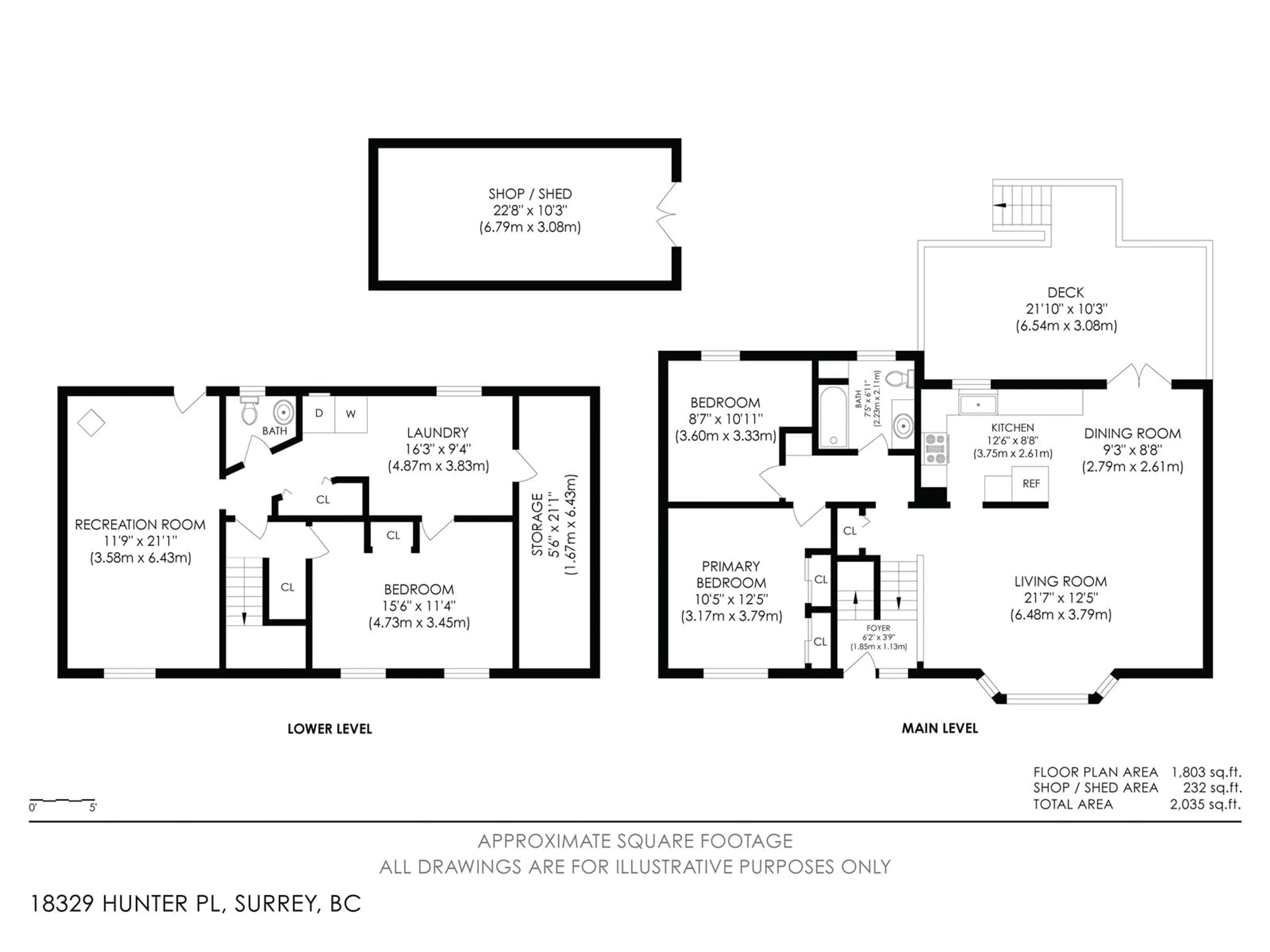 Floor plan for 18329 HUNTER, Surrey British Columbia V3S5C6
