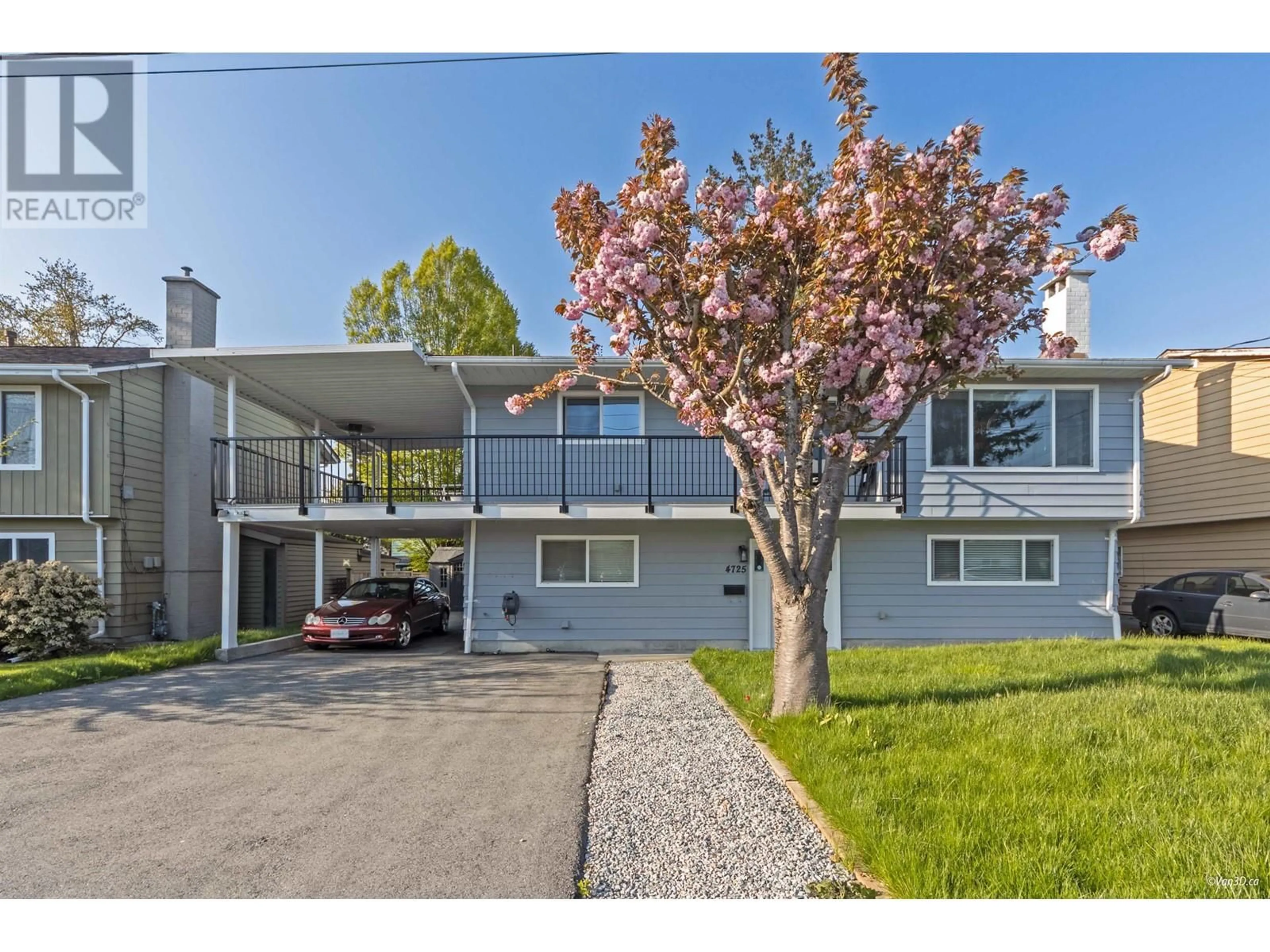 Home with vinyl exterior material, street for 4725 45A AVENUE, Delta British Columbia V4K1M5