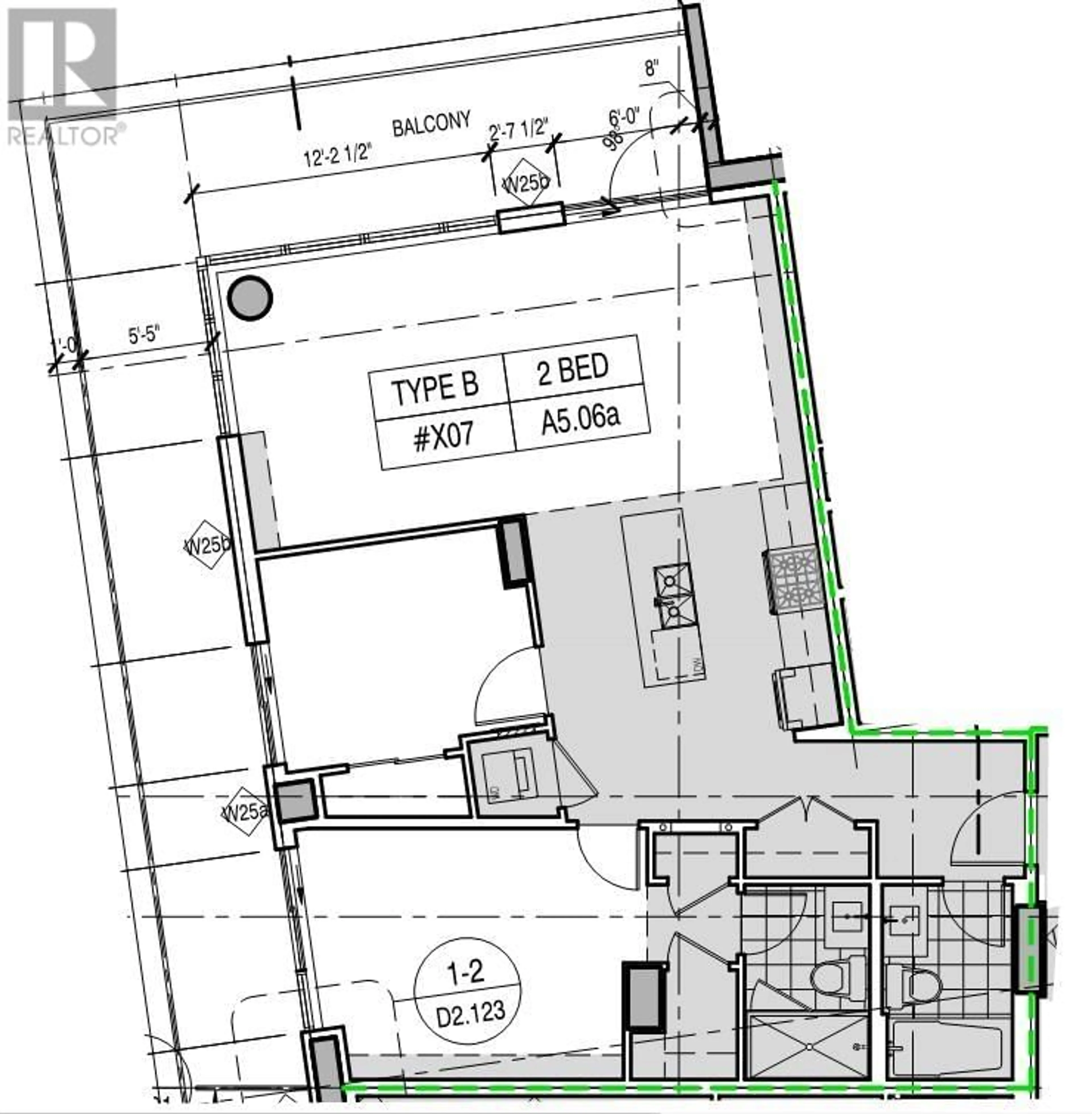 Floor plan for 507 - 8940 UNIVERSITY CRESCENT, Burnaby British Columbia V5A4Y8