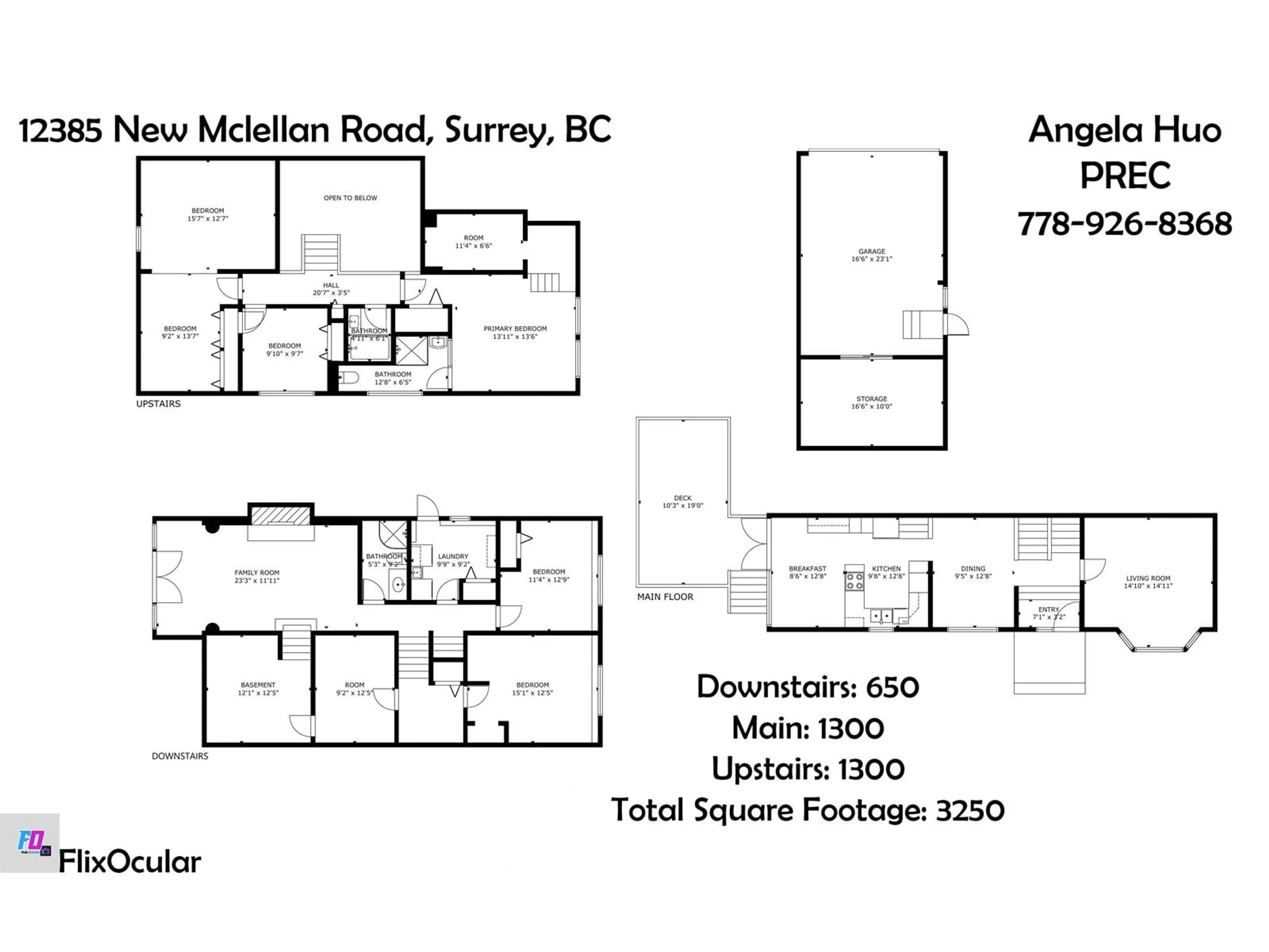 Floor plan for 12385 NEW MCLELLAN, Surrey British Columbia V3X2Y2