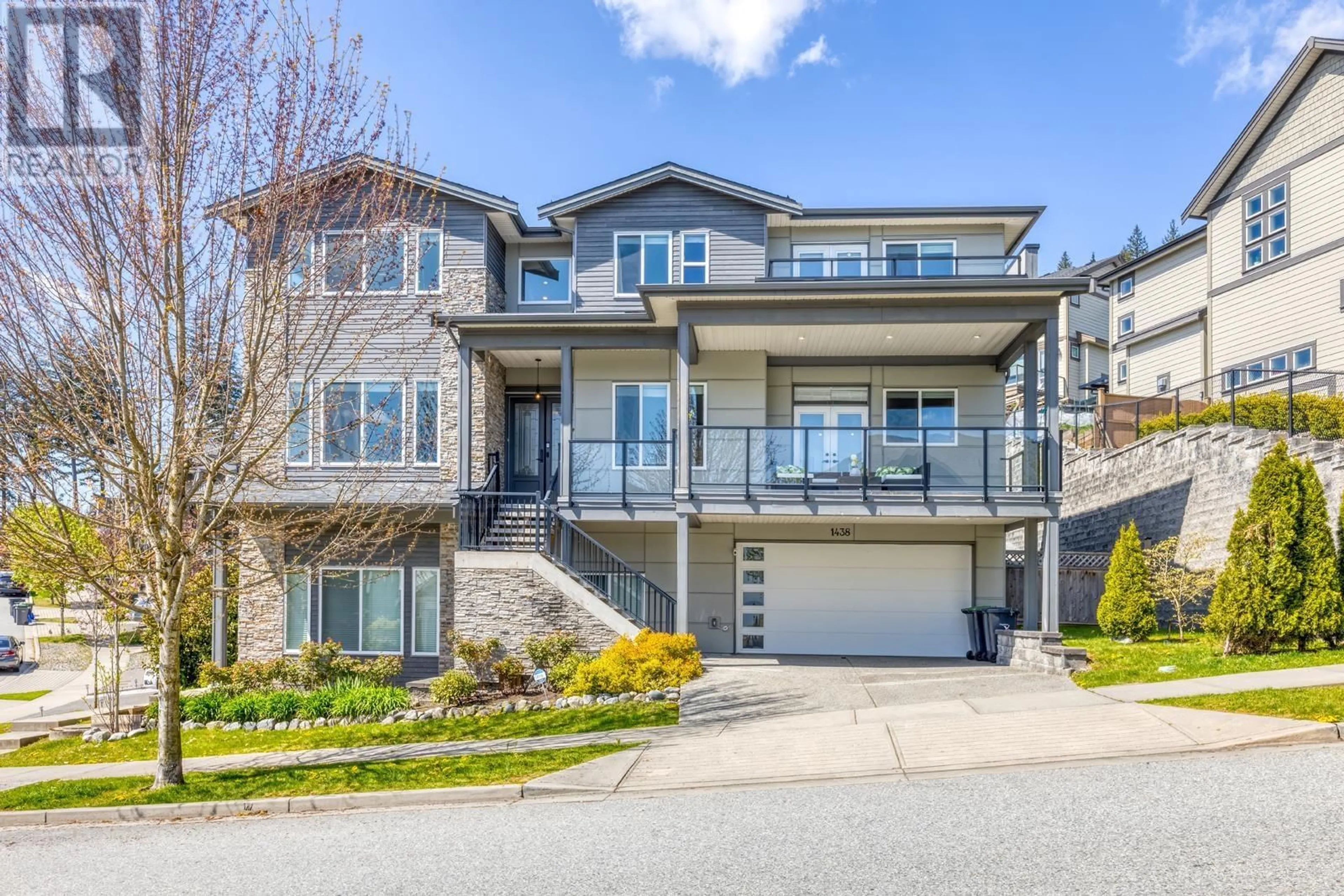 Home with vinyl exterior material, street for 1438 STRAWLINE HILL STREET, Coquitlam British Columbia V3E0L6