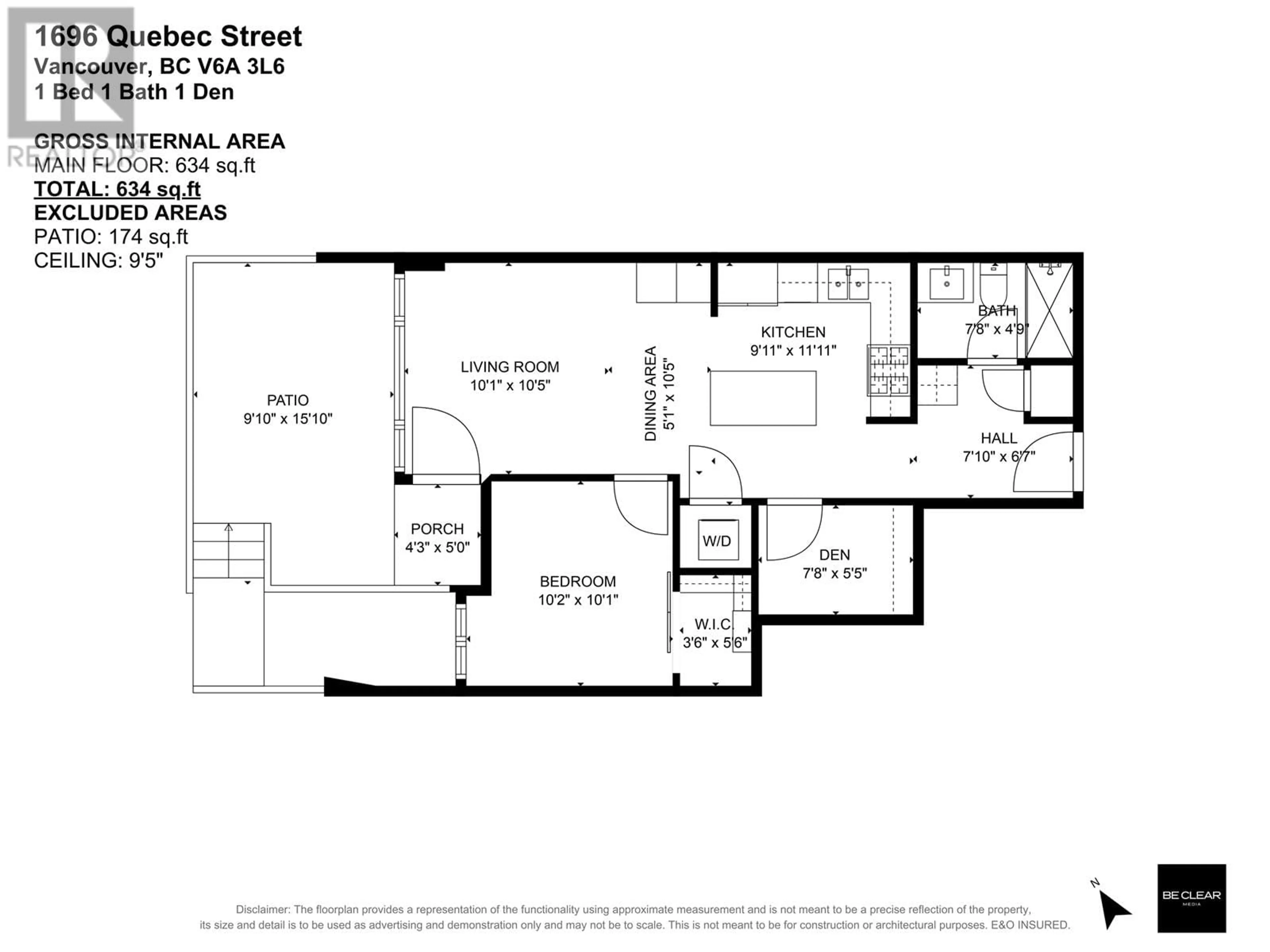 Floor plan for 1696 QUEBEC STREET, Vancouver British Columbia V6A3L6