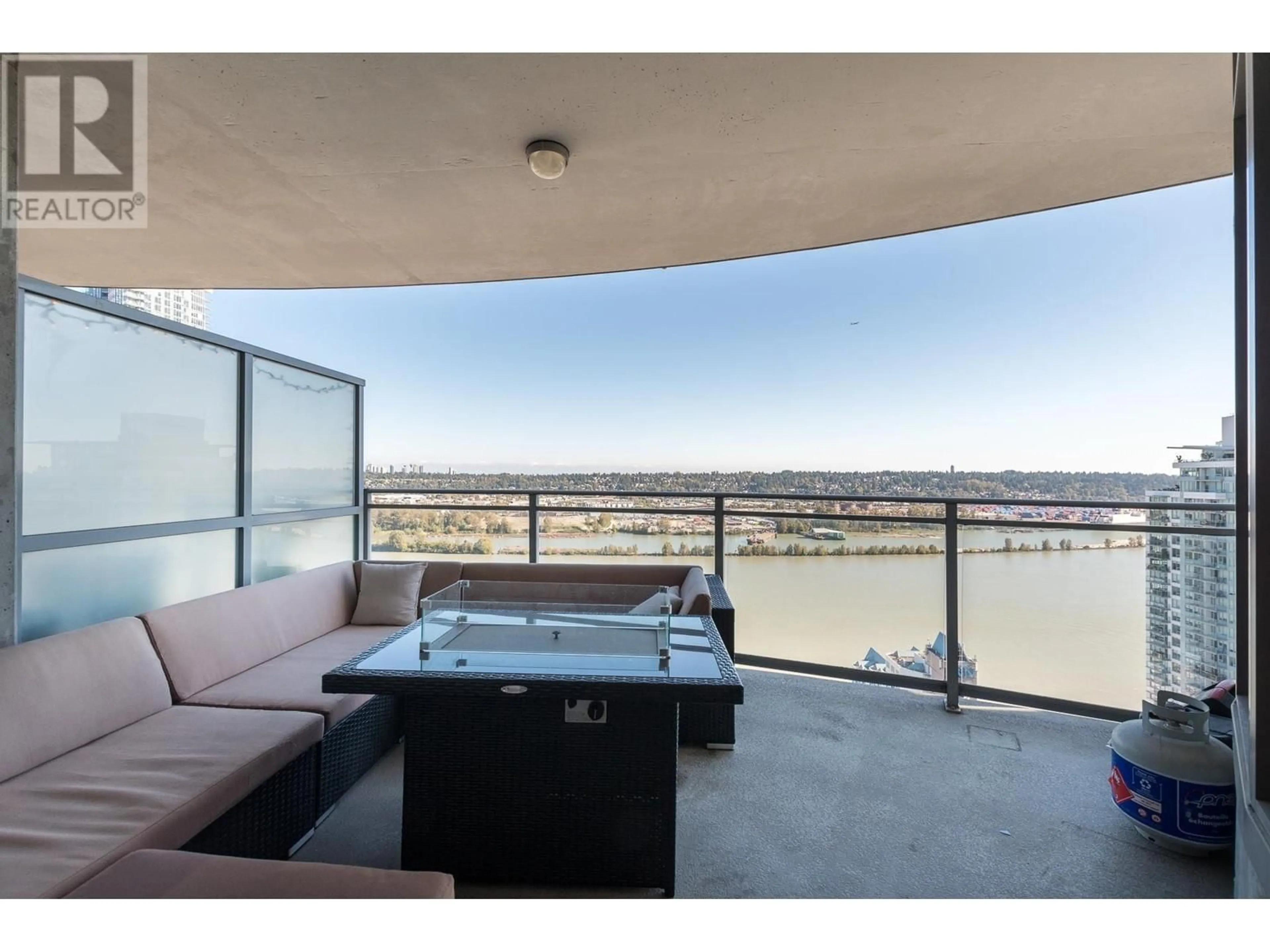 Balcony in the apartment, water/lake/river/ocean view for 3601 - 888 CARNARVON STREET, New Westminster British Columbia V3M0C6