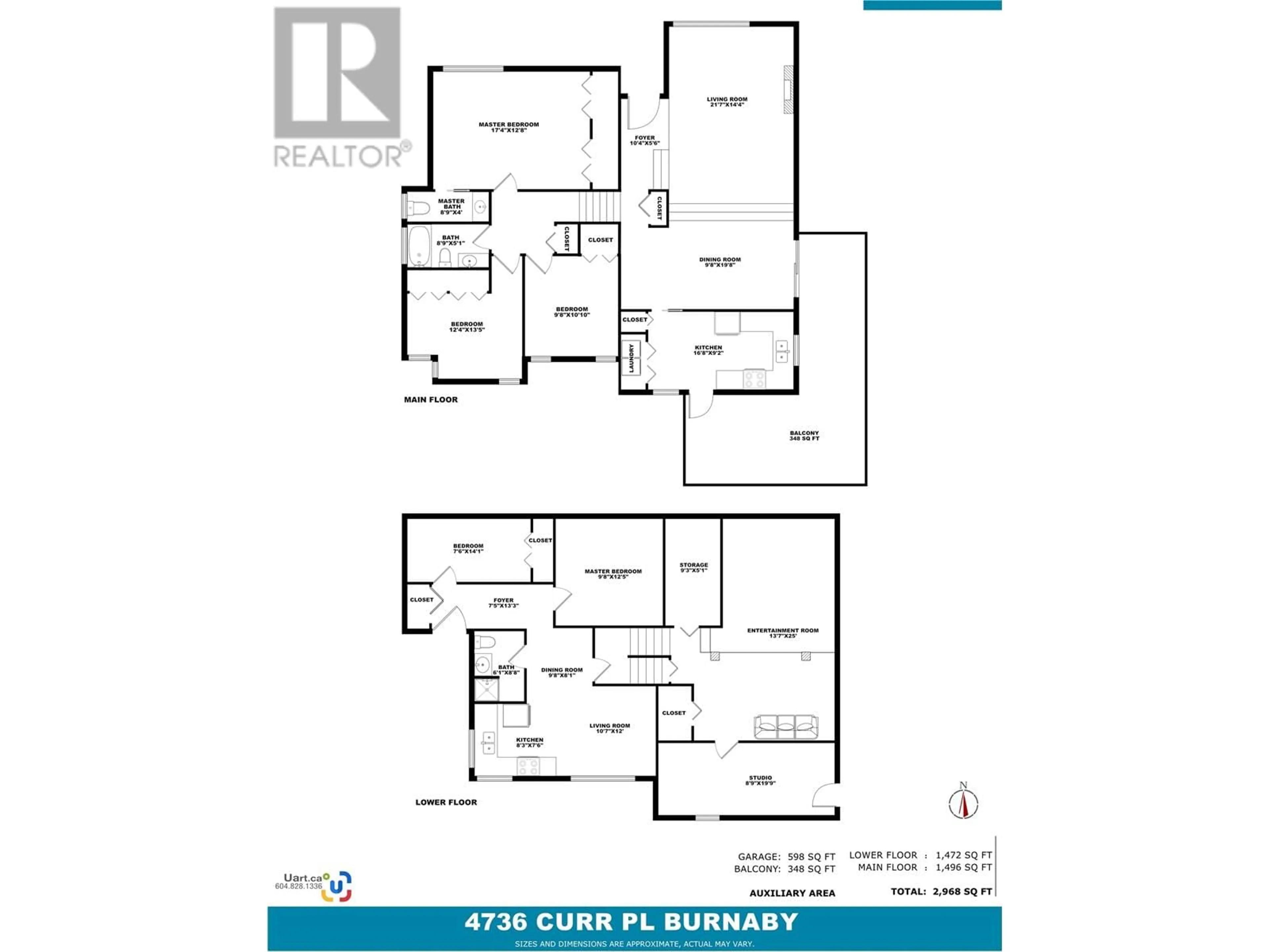 Floor plan for 4736 CURR PLACE, Burnaby British Columbia V5G3X9