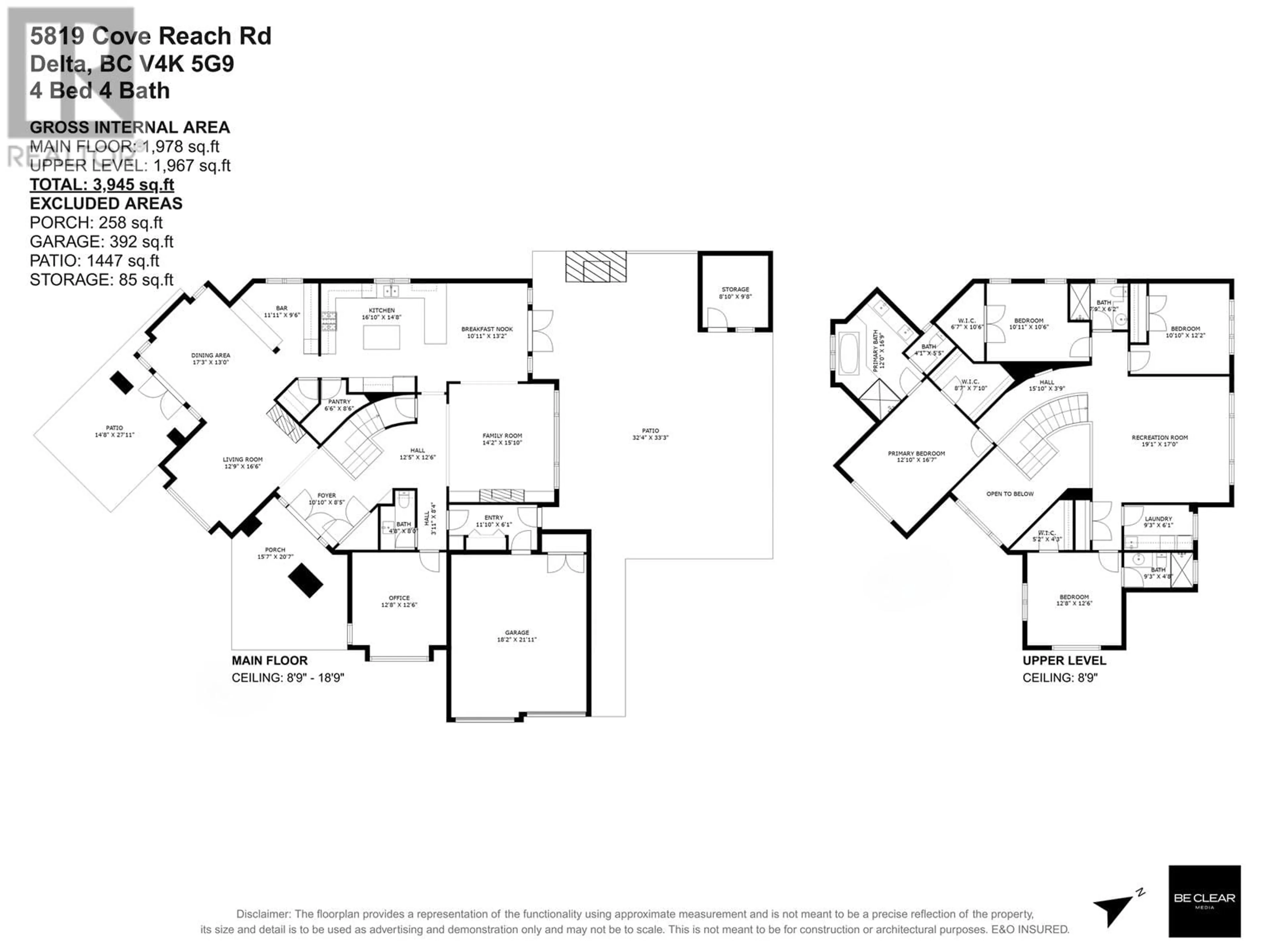 Floor plan for 5819 COVE REACH ROAD, Delta British Columbia V4K5G9