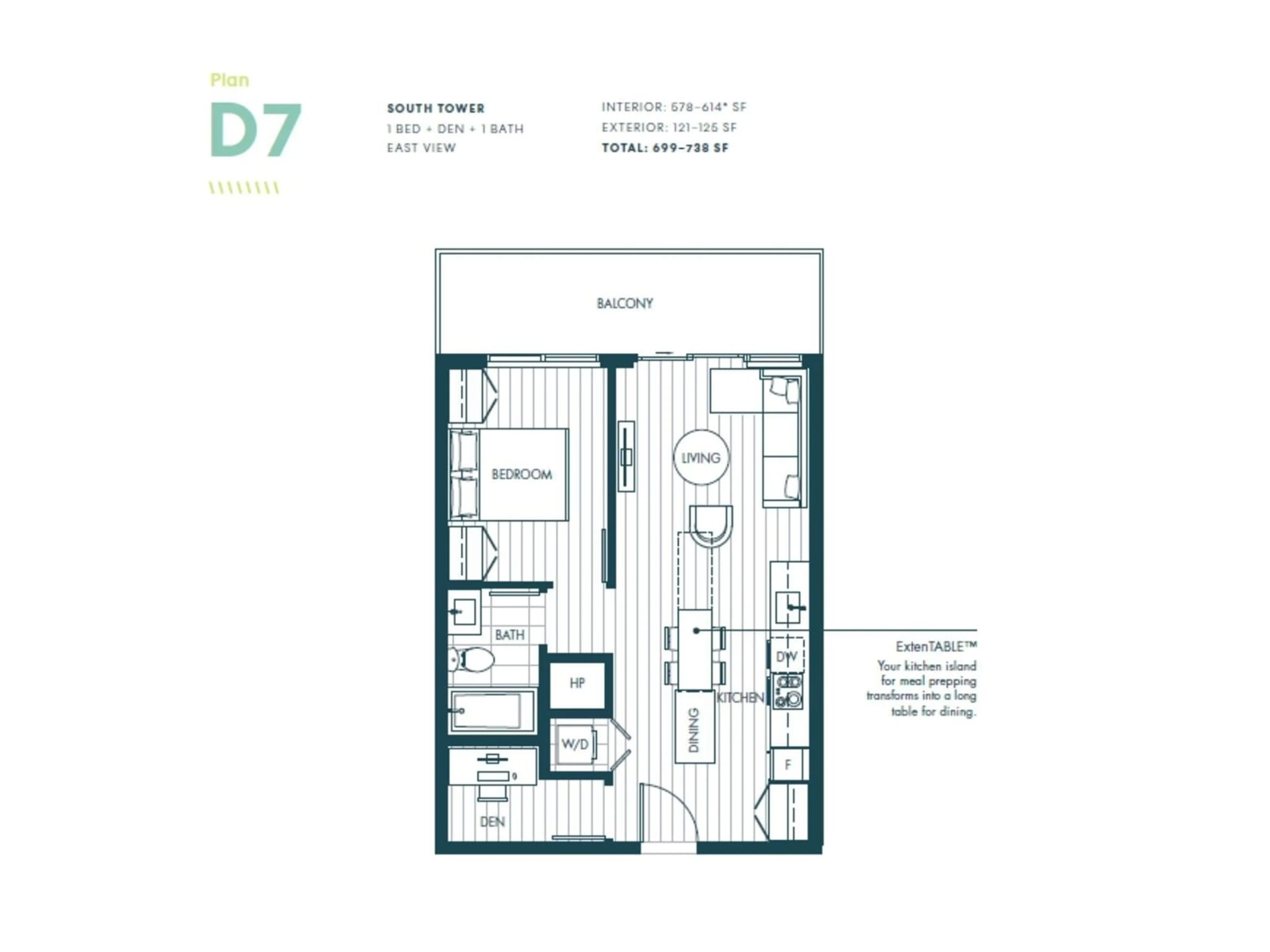 Floor plan for 1006 - 10448 UNIVERSITY, Surrey British Columbia V3T0S7