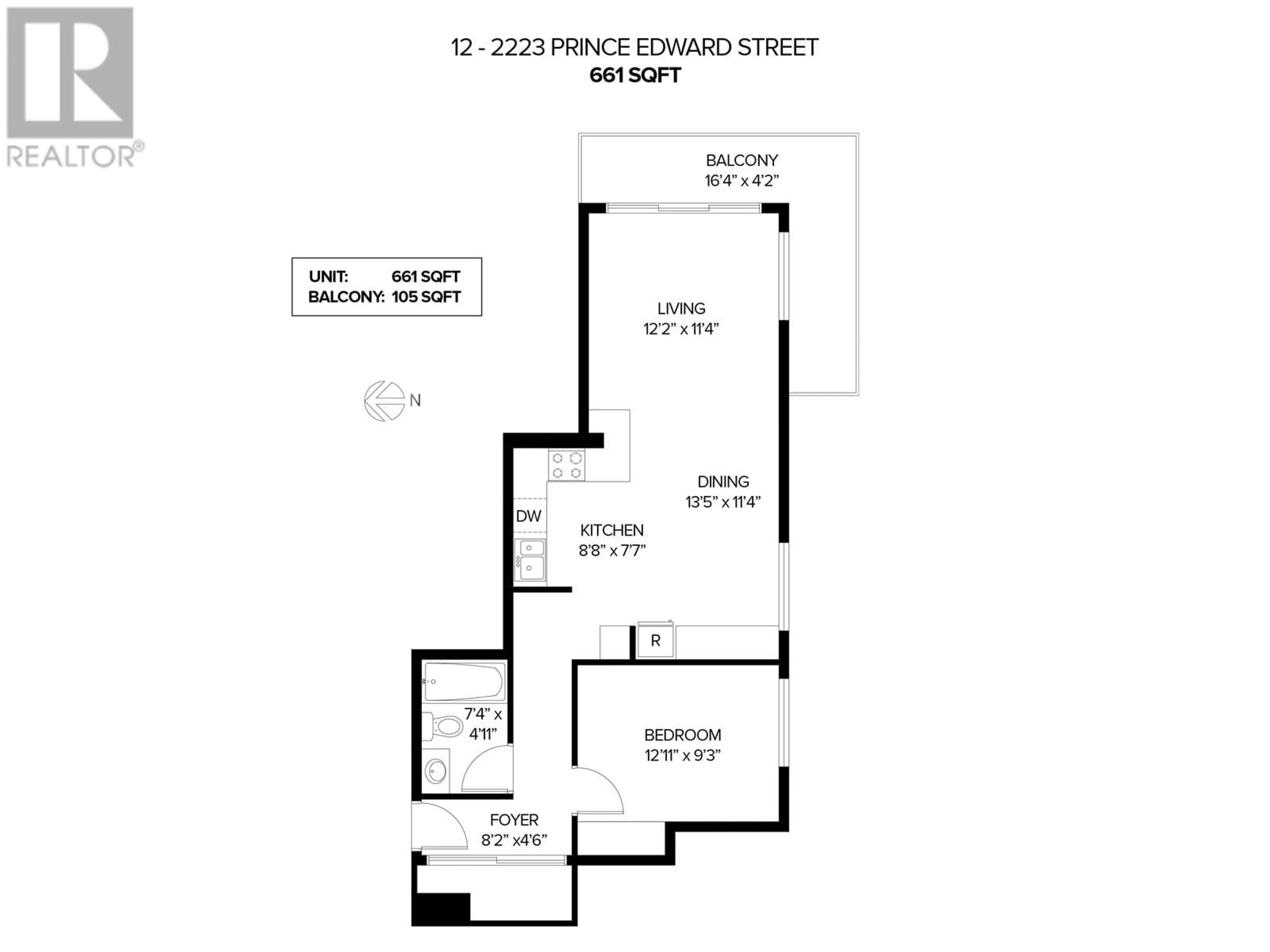 Floor plan for 12 - 2223 PRINCE EDWARD STREET, Vancouver British Columbia V5T4K6