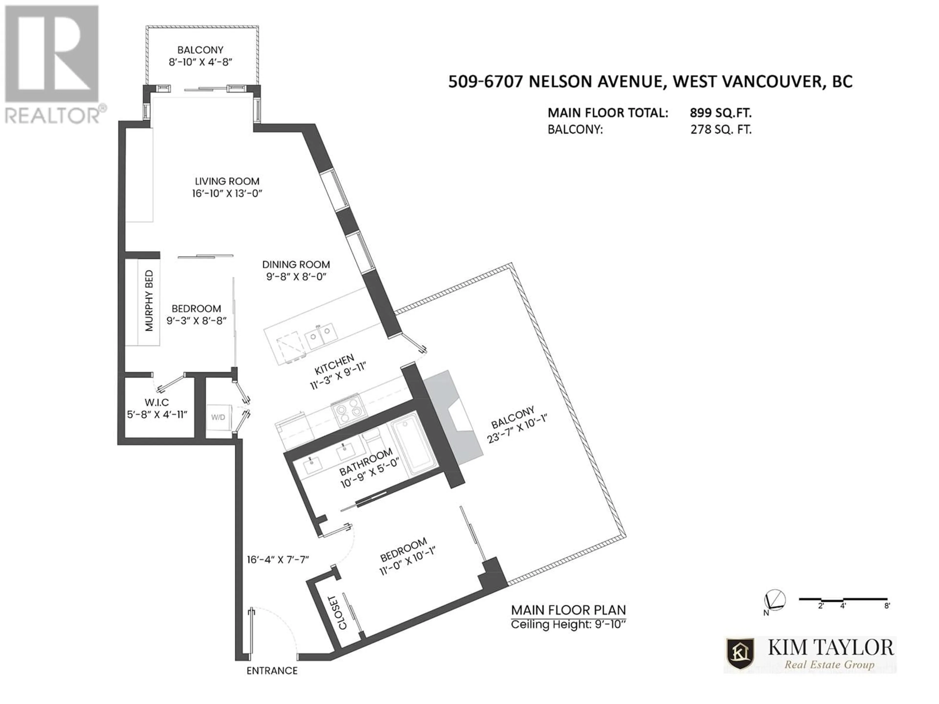 Floor plan for 509 - 6707 NELSON AVENUE, West Vancouver British Columbia V7W0A4