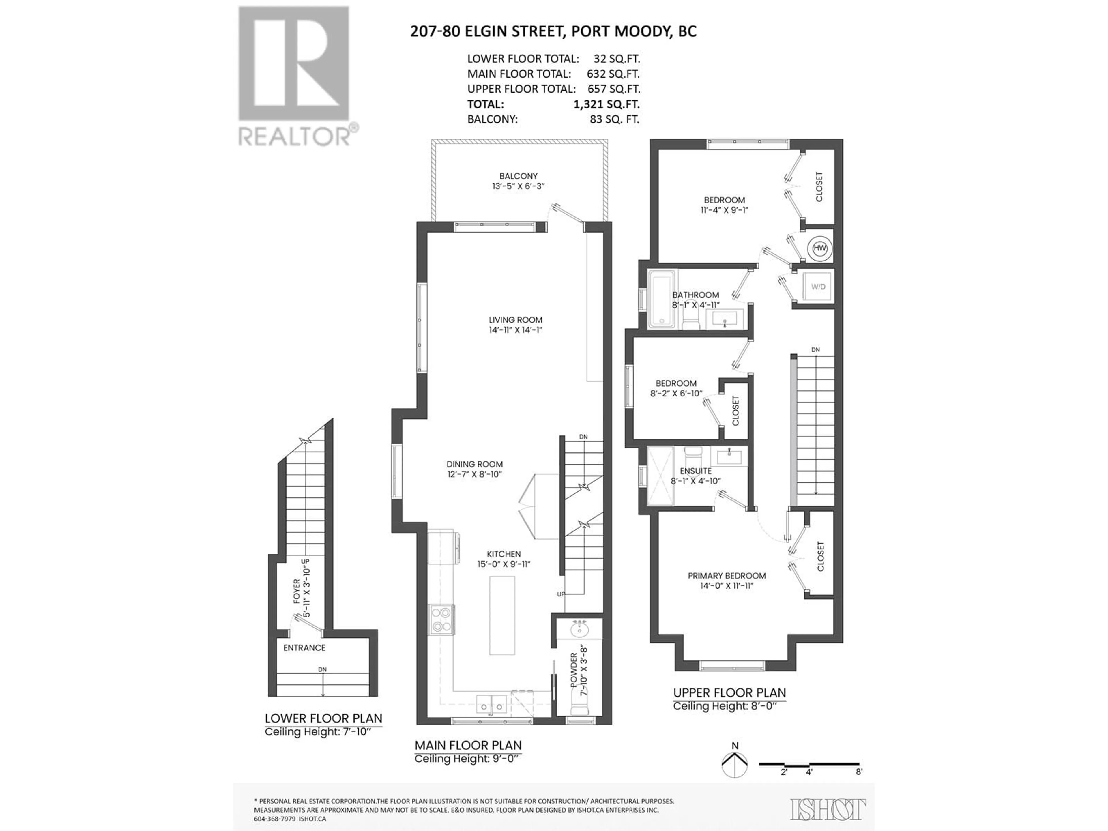 Floor plan for 207 - 80 ELGIN STREET, Port Moody British Columbia V3H0M6