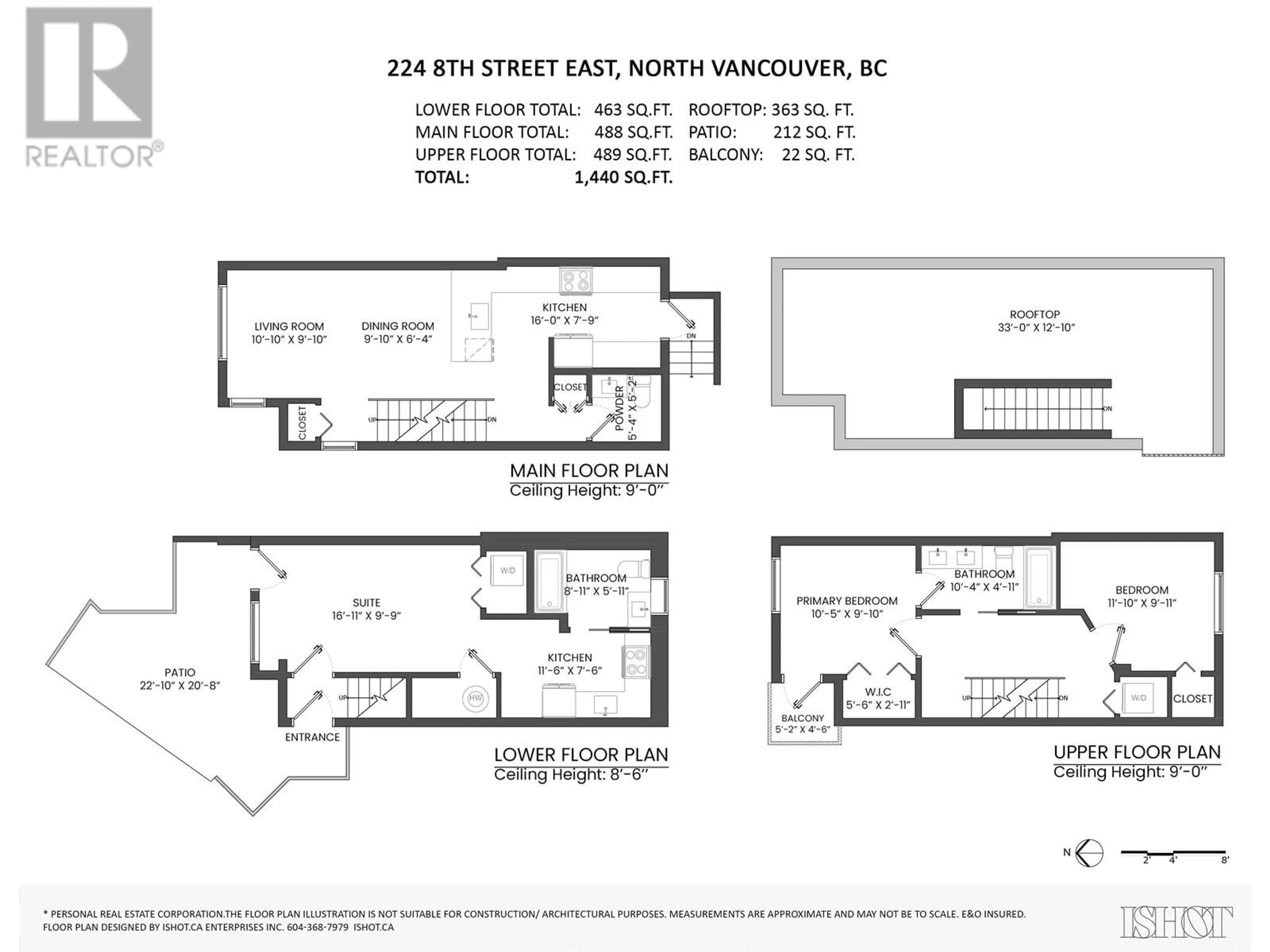 Floor plan for 224 8TH STREET, North Vancouver British Columbia V7L1Z1