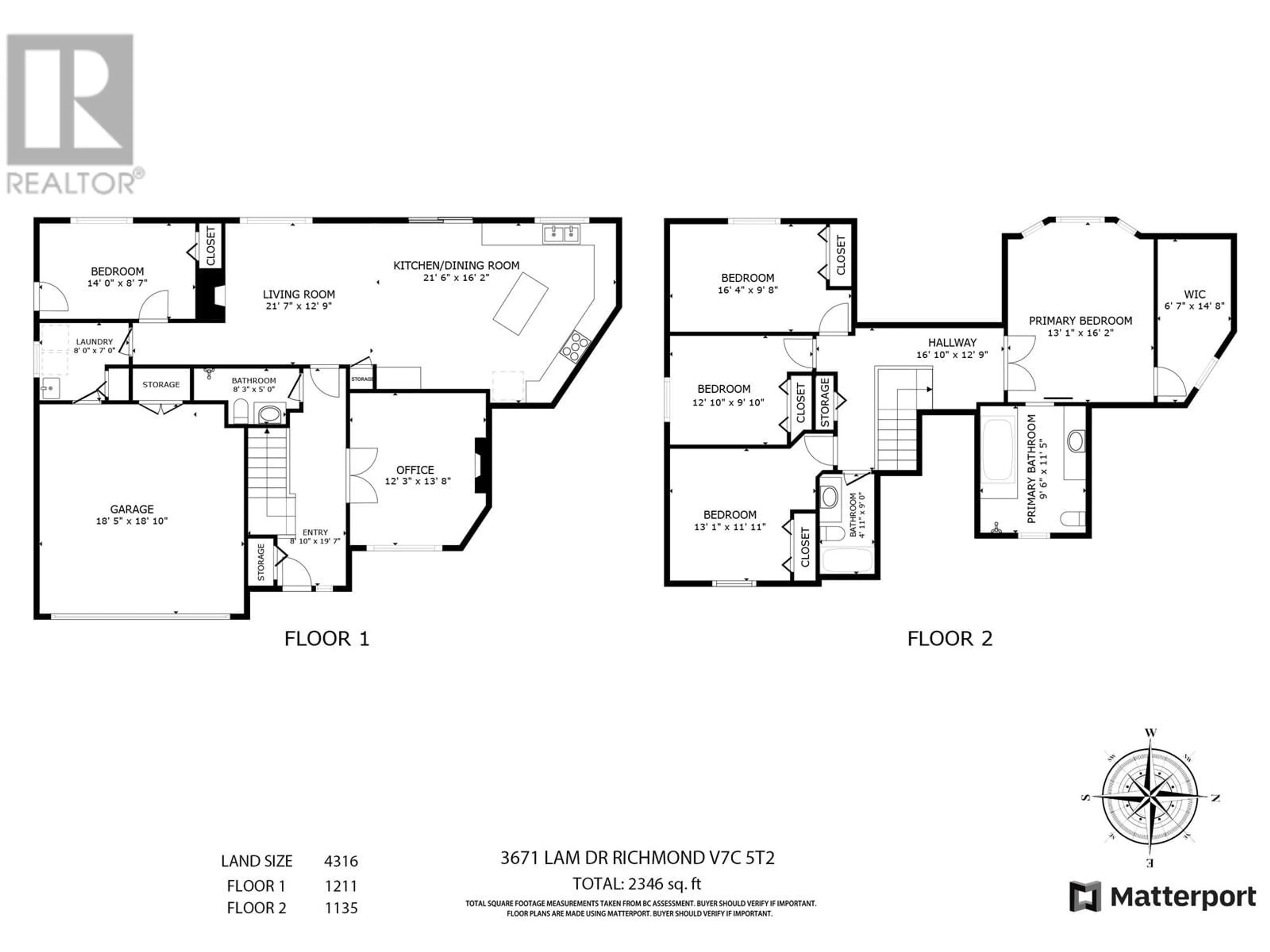 Floor plan for 3671 LAM DRIVE, Richmond British Columbia V7C5T2