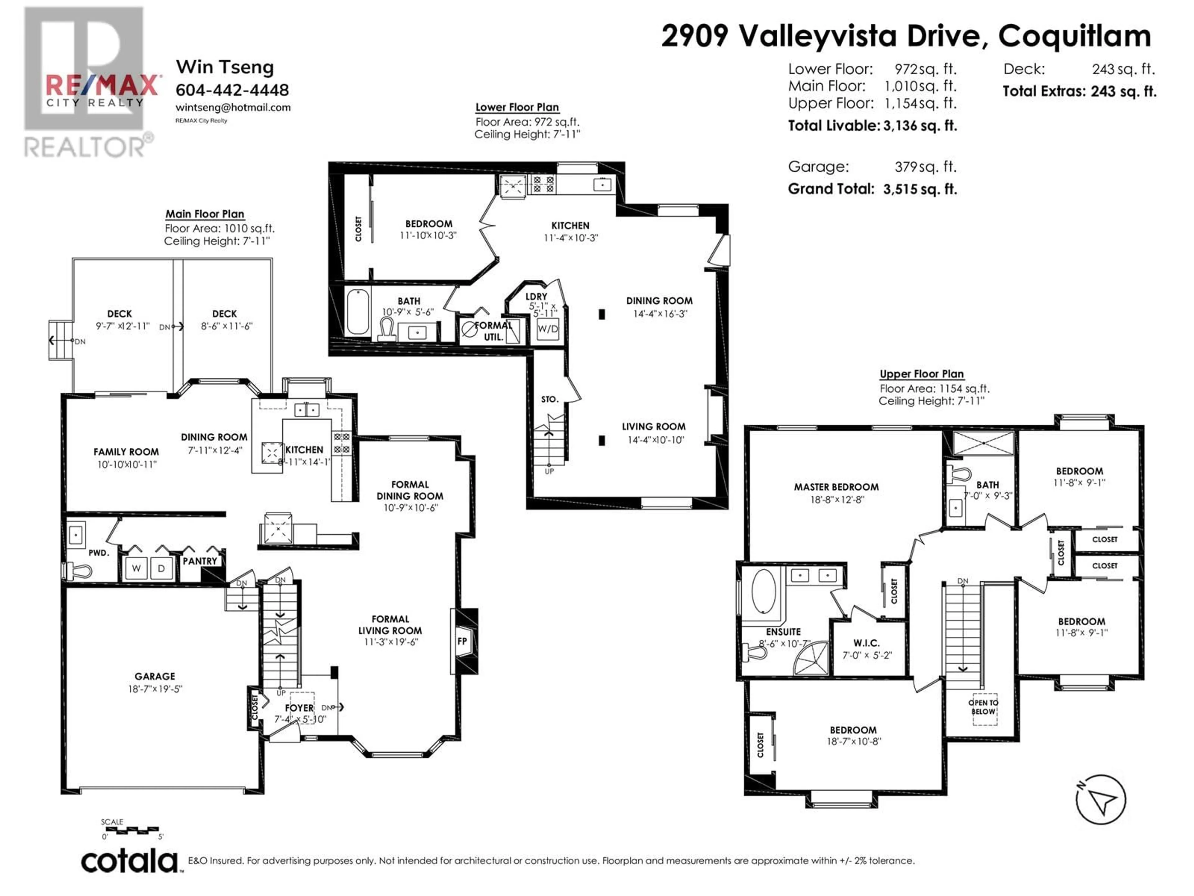 Floor plan for 2909 VALLEYVISTA DRIVE, Coquitlam British Columbia V3E2P3