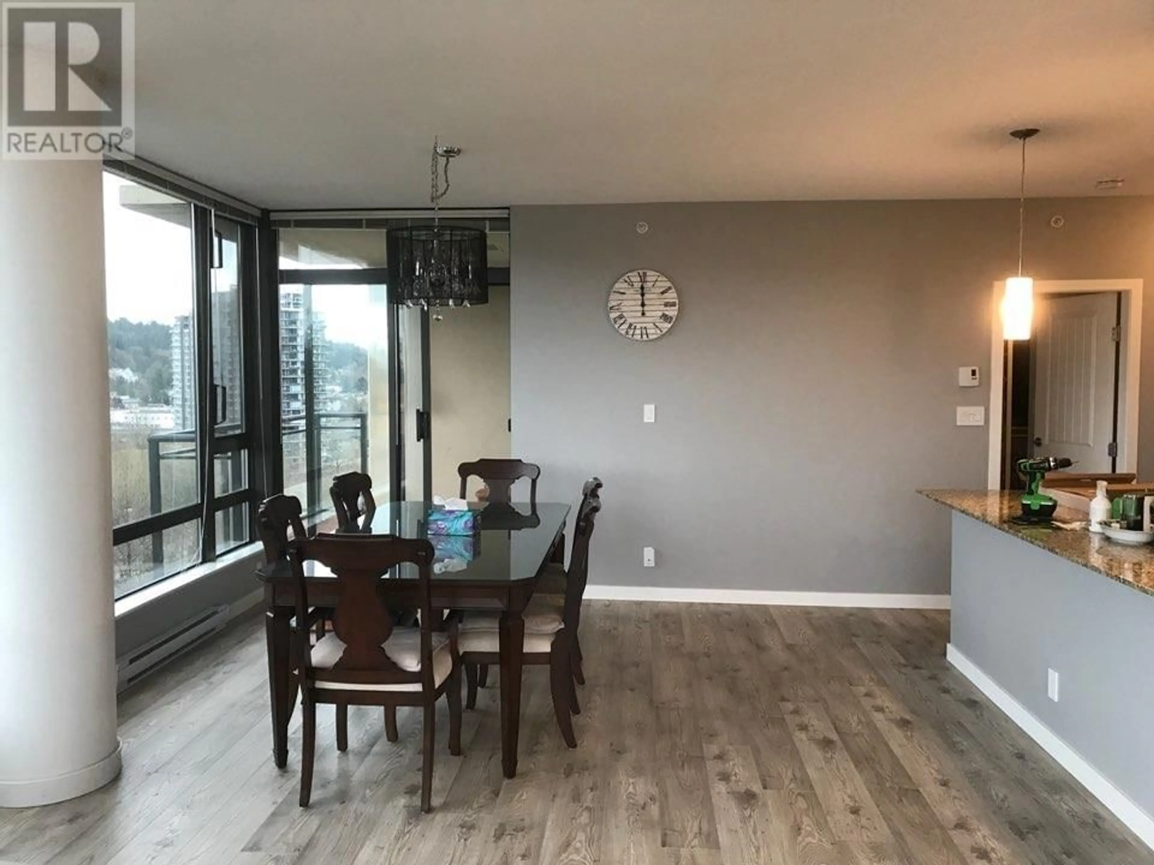 Dining room, wood/laminate floor for 1502 - 110 BREW STREET, Port Moody British Columbia V3H0E4