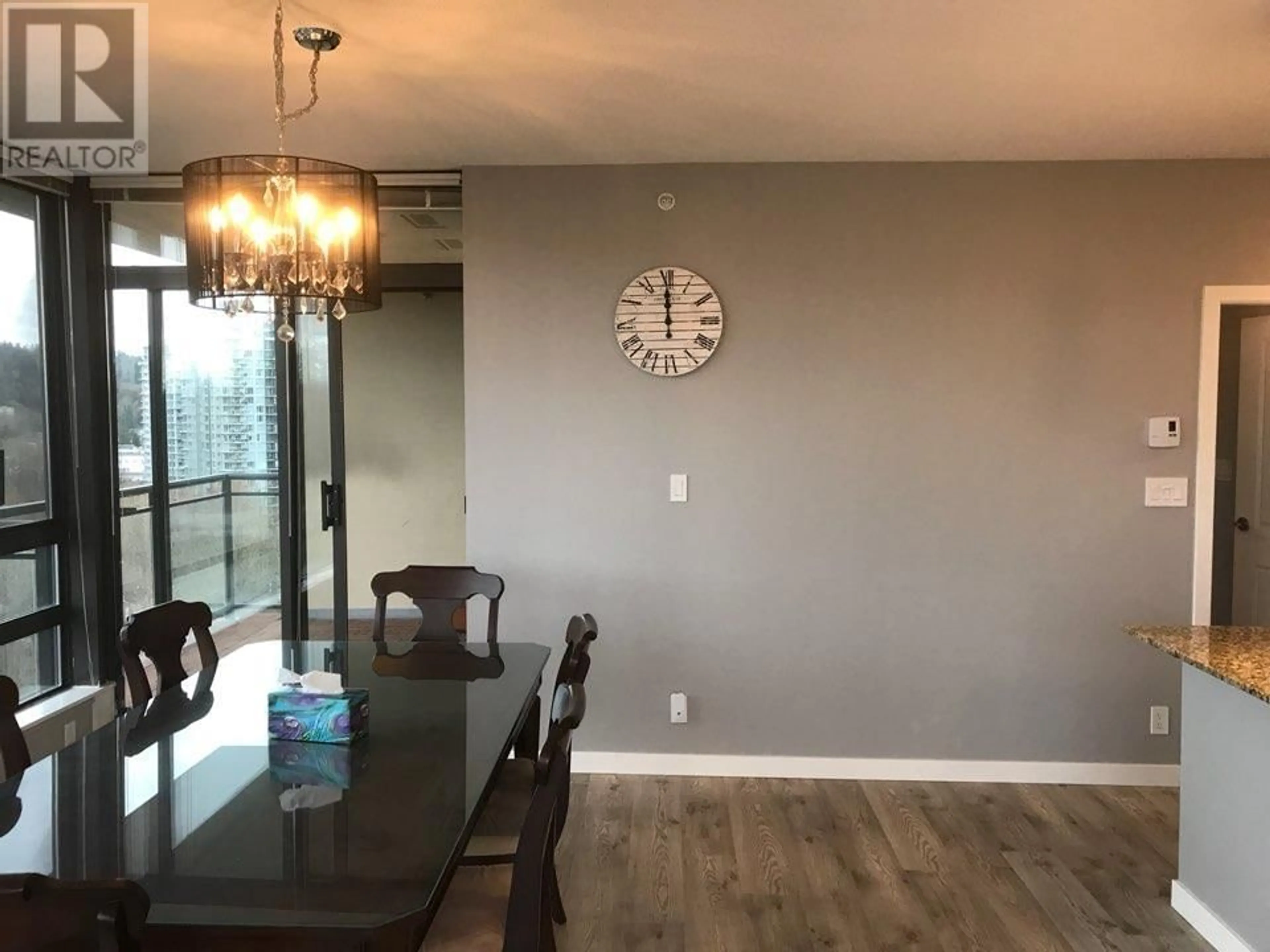 Dining room, wood/laminate floor for 1502 - 110 BREW STREET, Port Moody British Columbia V3H0E4