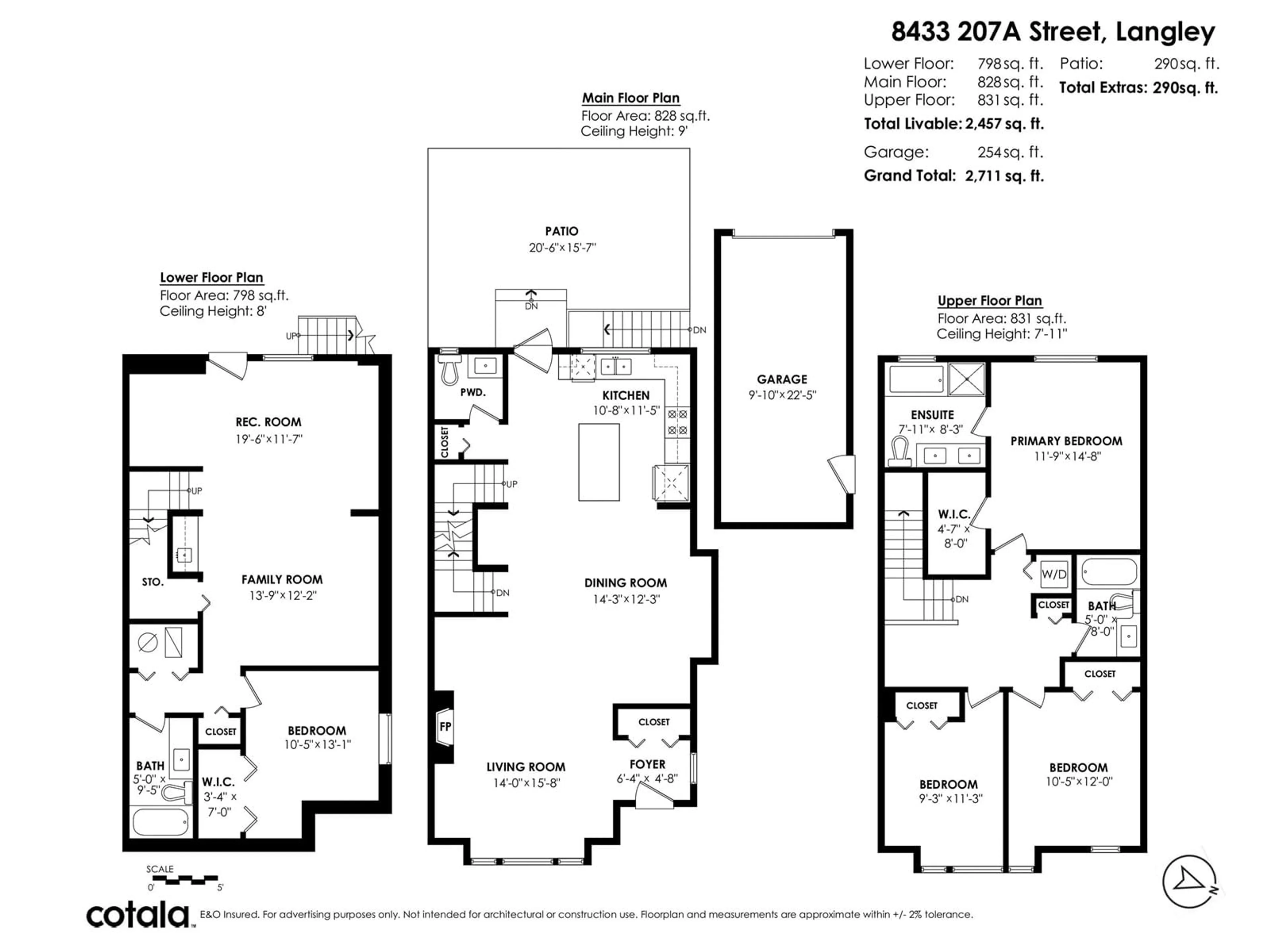 Floor plan for 8433 207A, Langley British Columbia V2Y0S4