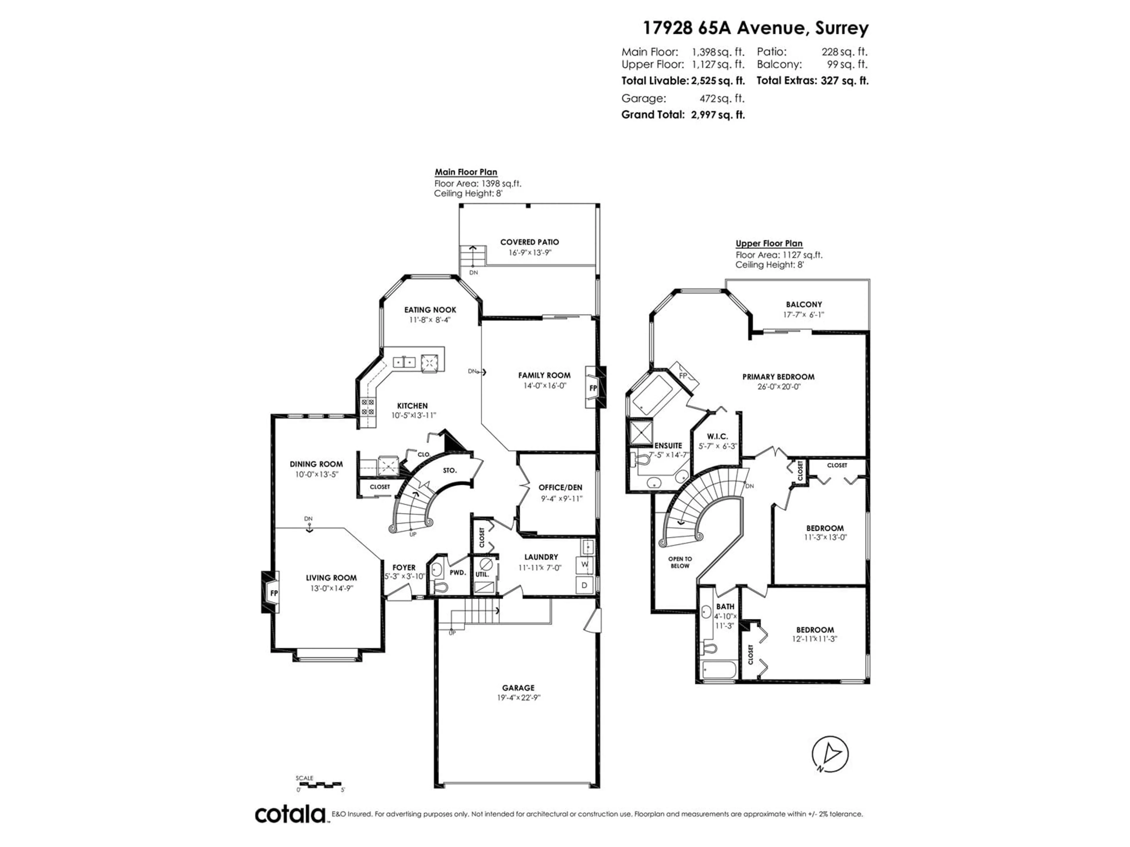 Floor plan for 17928 65A, Surrey British Columbia V3S7J8