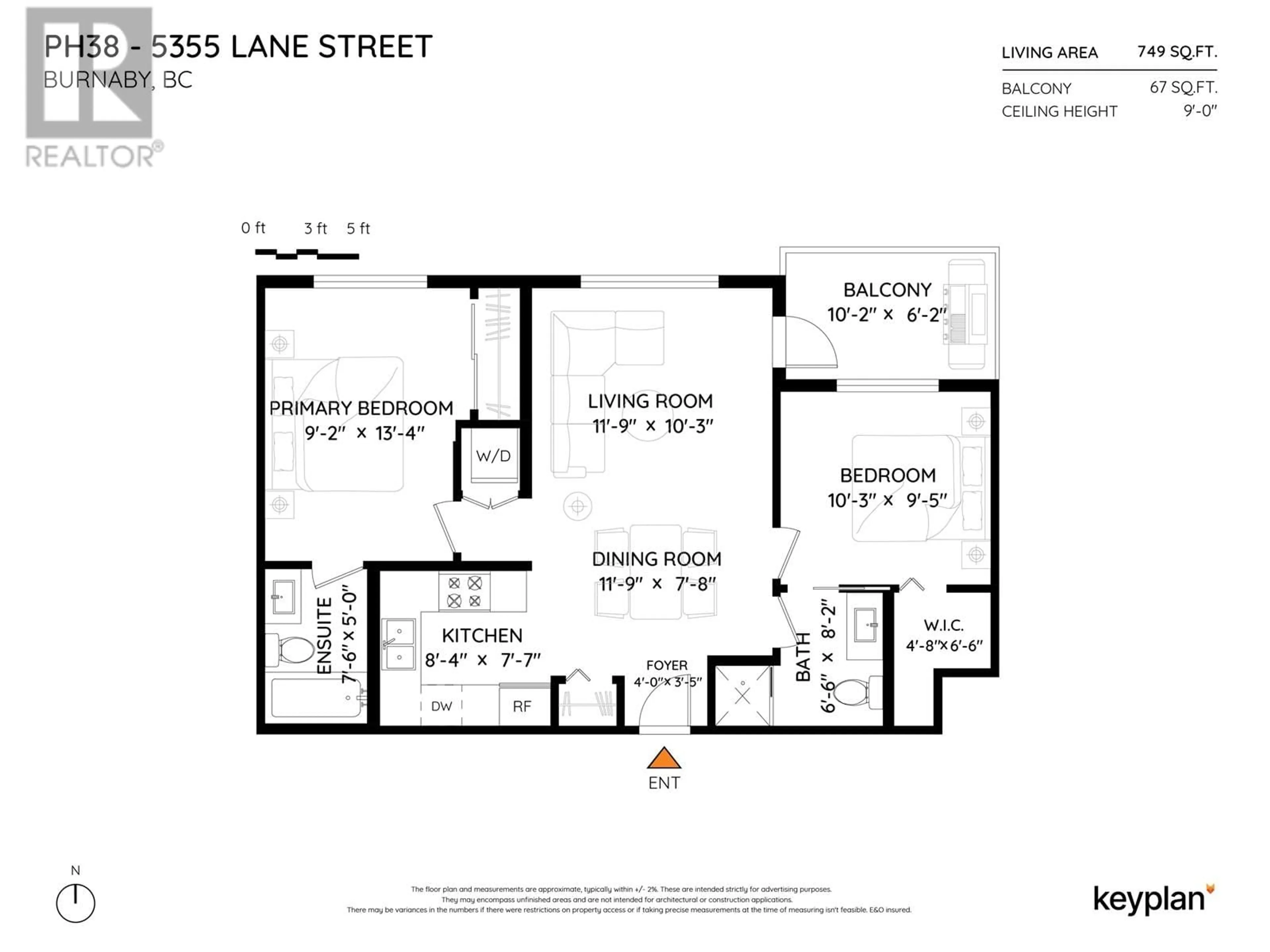 Floor plan for PH38 - 5355 LANE STREET, Burnaby British Columbia V5H0H1