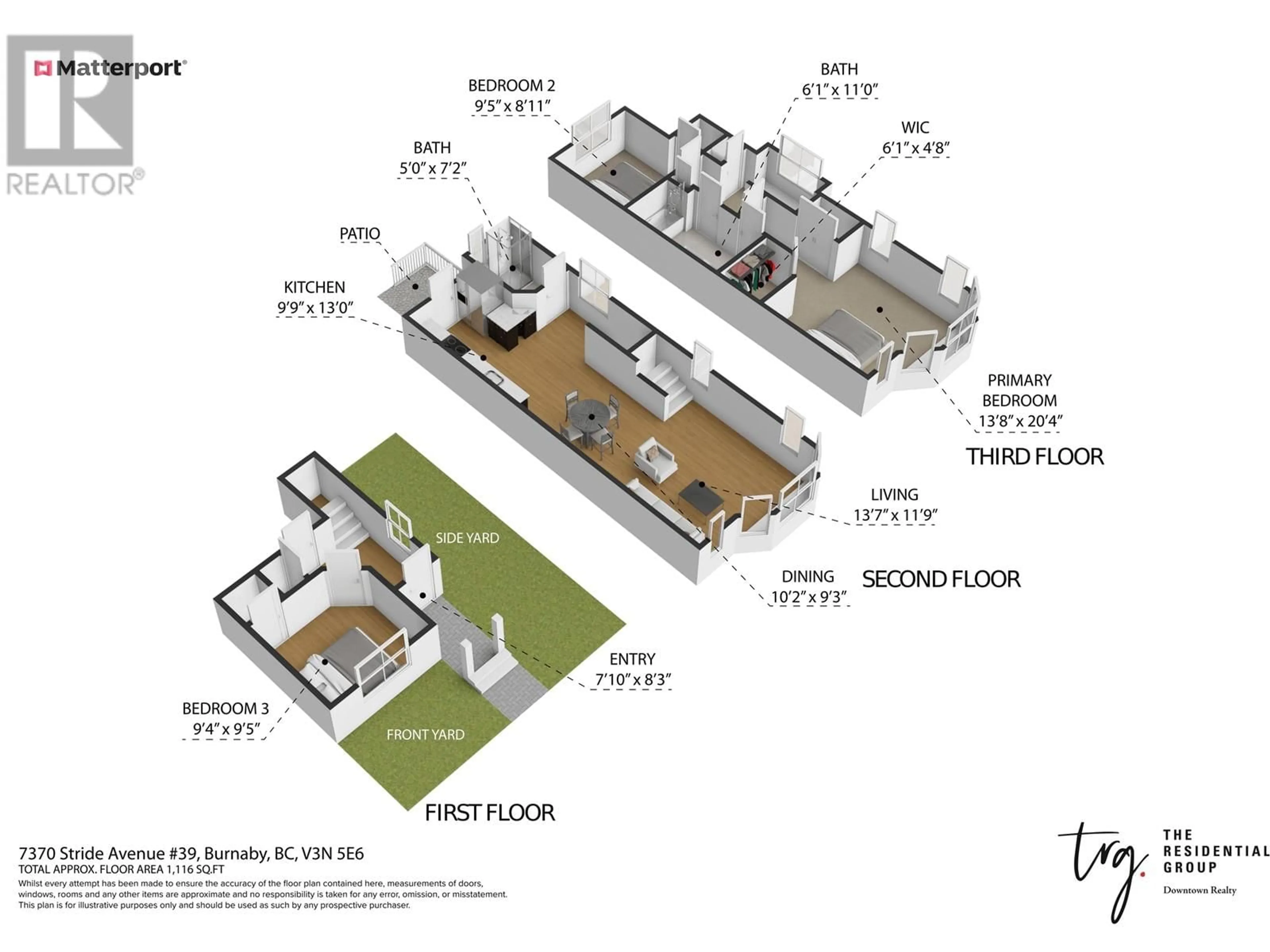 Floor plan for 39 - 7370 STRIDE AVENUE, Burnaby British Columbia V3N5E6