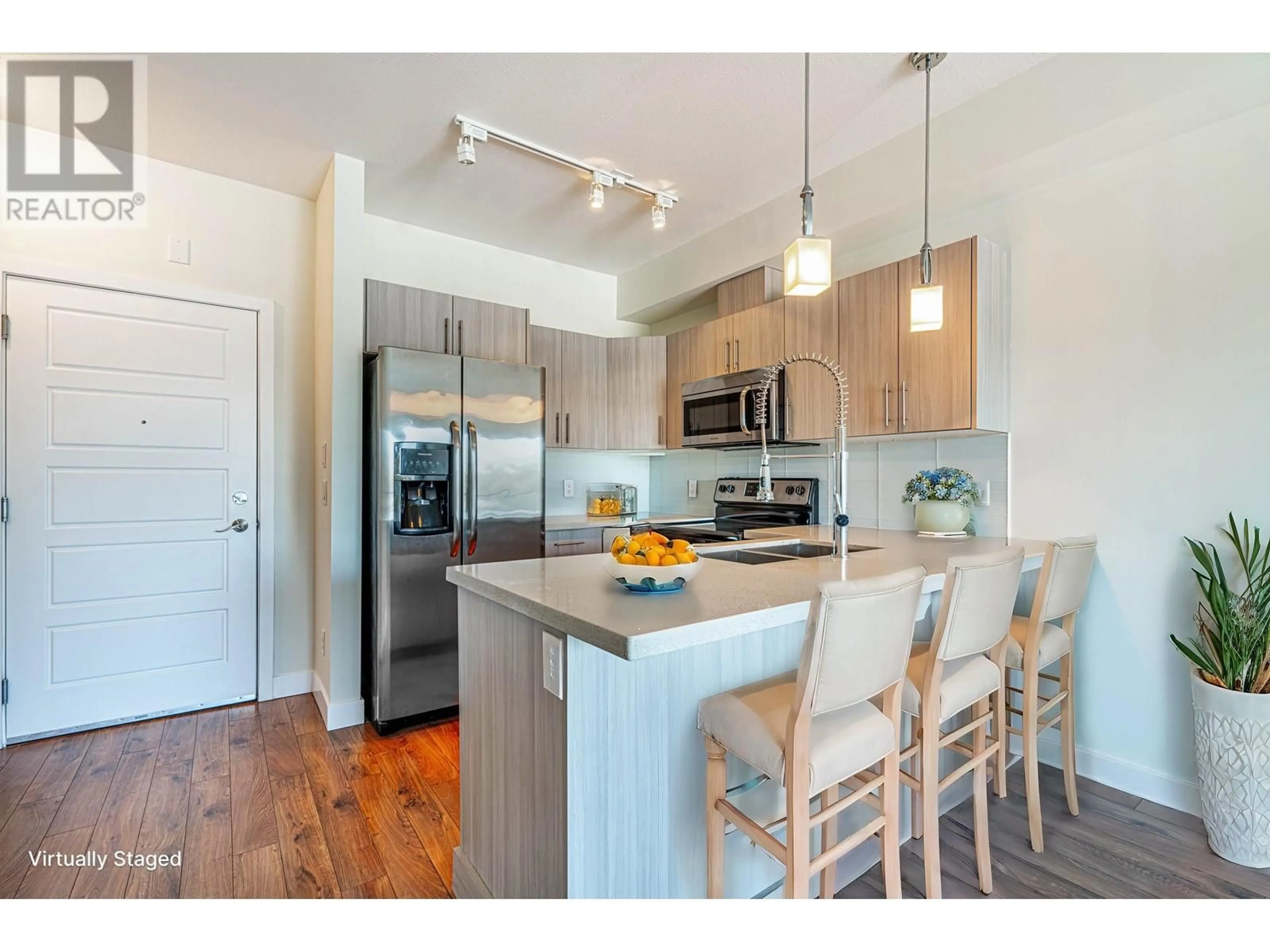 Open concept kitchen, wood/laminate floor for 310 - 12070 227 STREET, Maple Ridge British Columbia V2X9H2