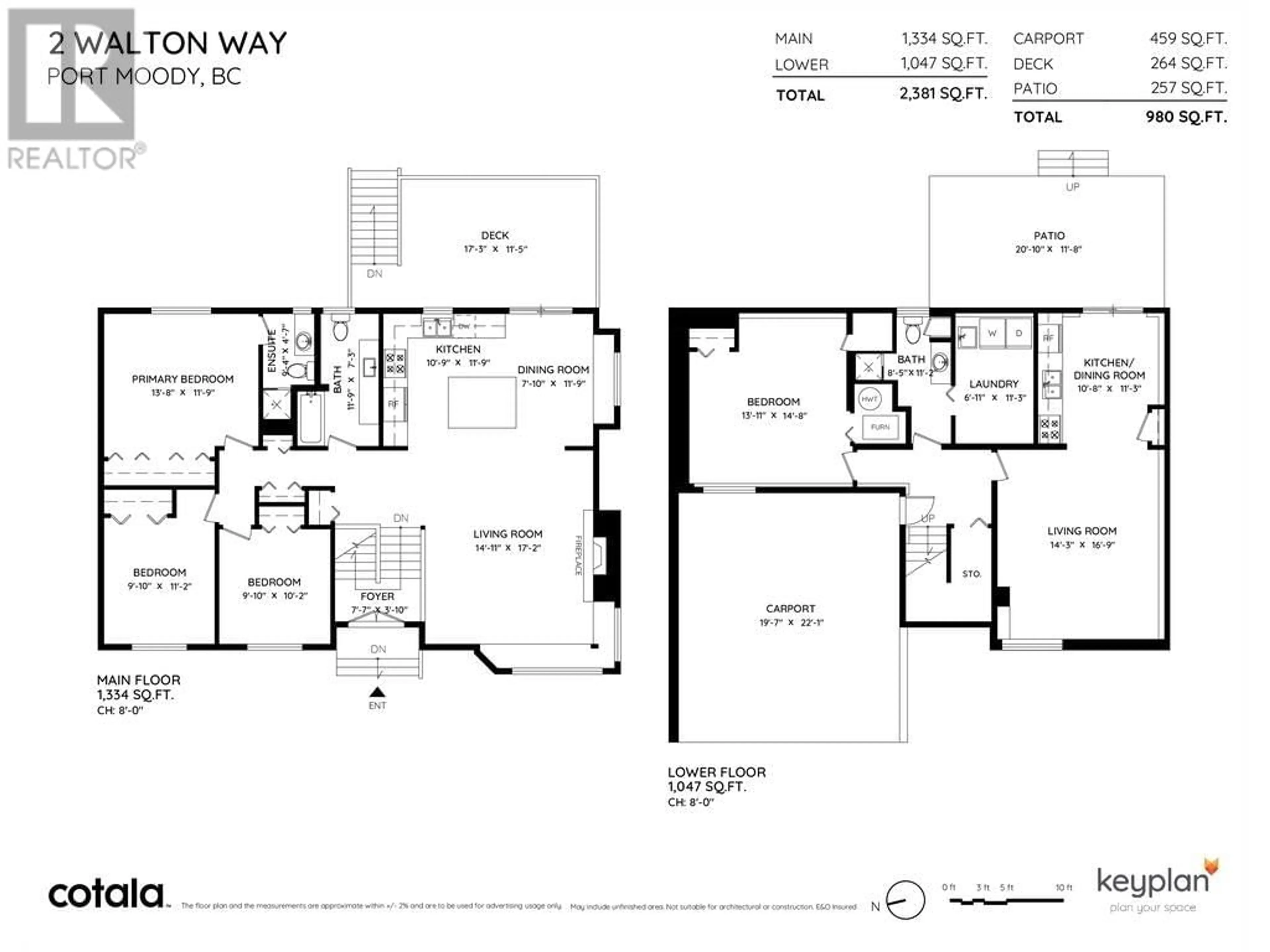 Floor plan for 2 WALTON WAY, Port Moody British Columbia V3H3P3